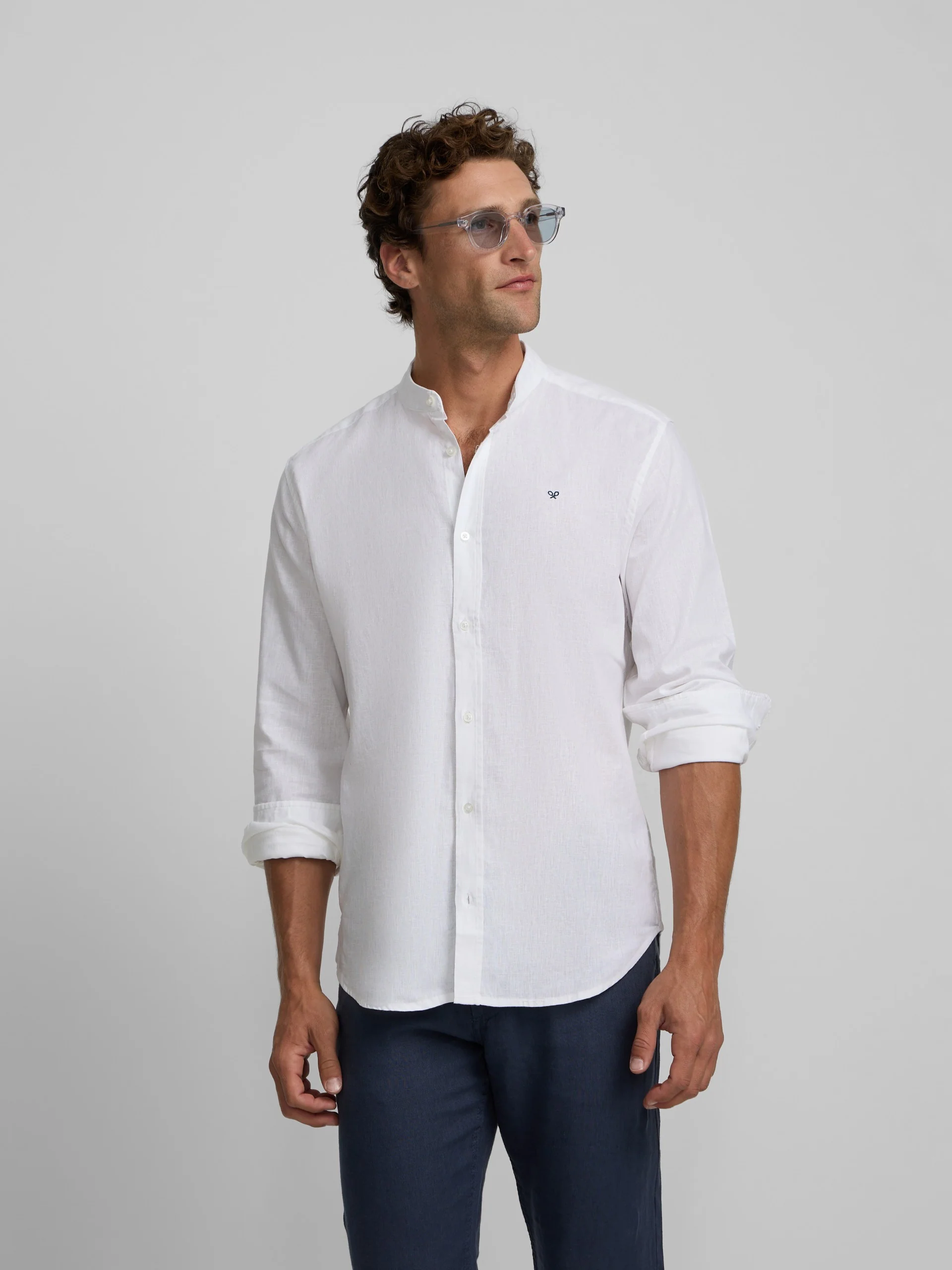 Camisa sport cuello mao blanco - Image 3