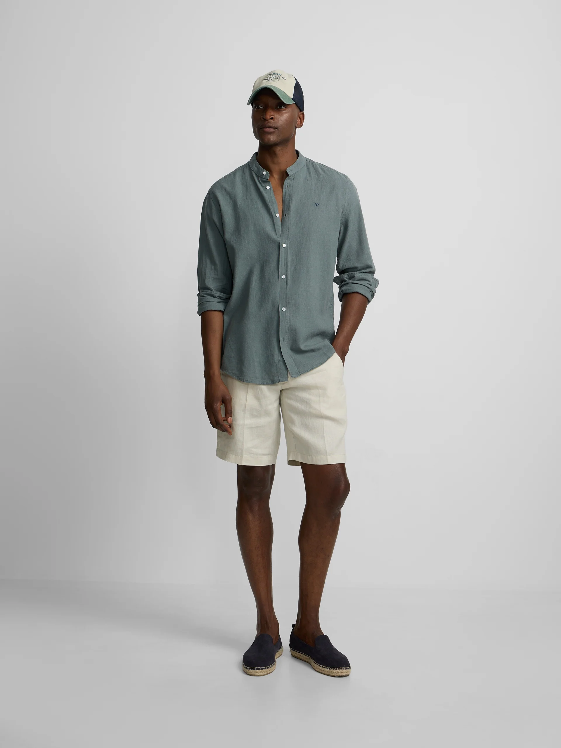 Camisa sport cuello mao verde - Image 3