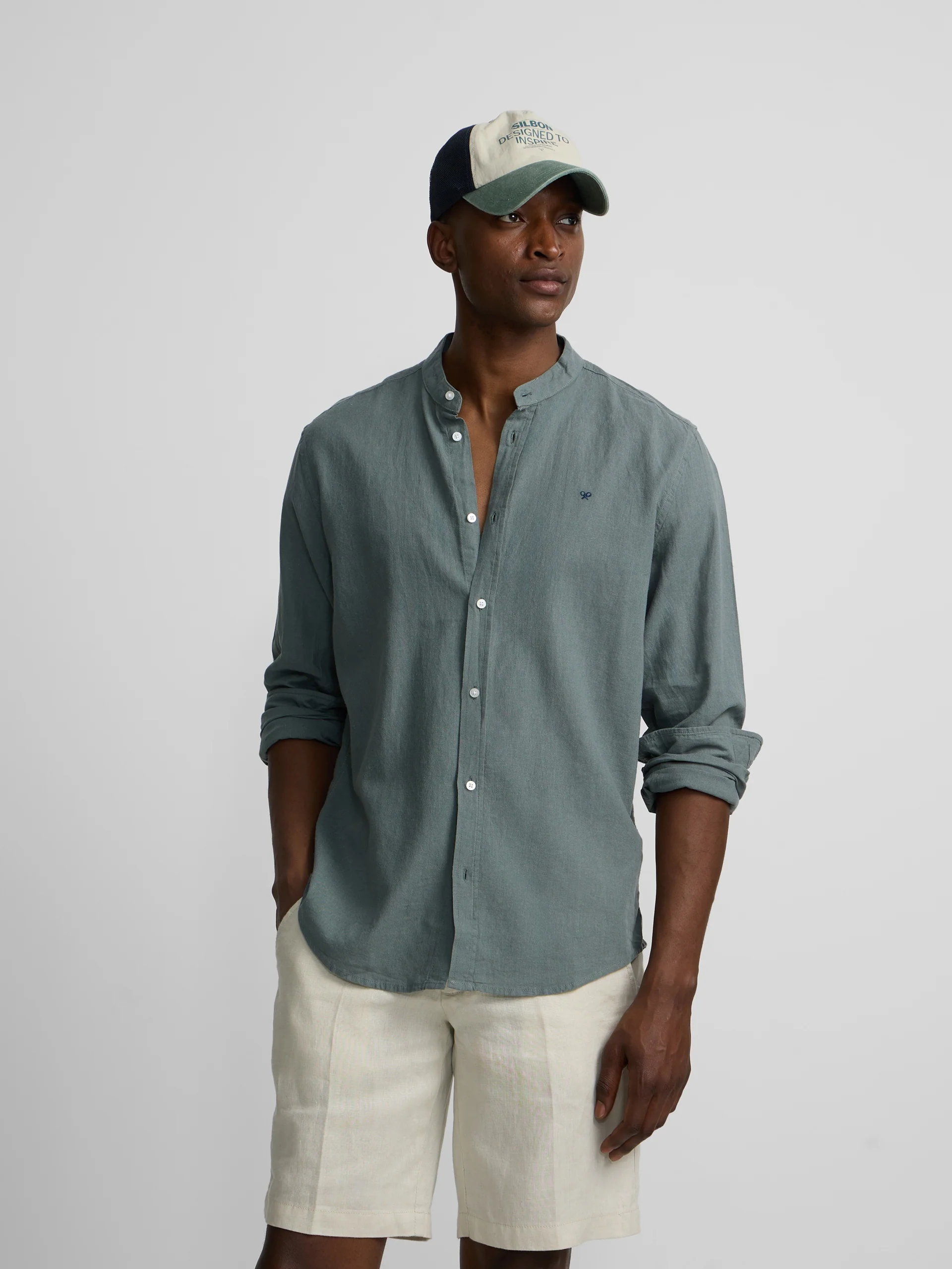 Camisa sport cuello mao verde - Image 4