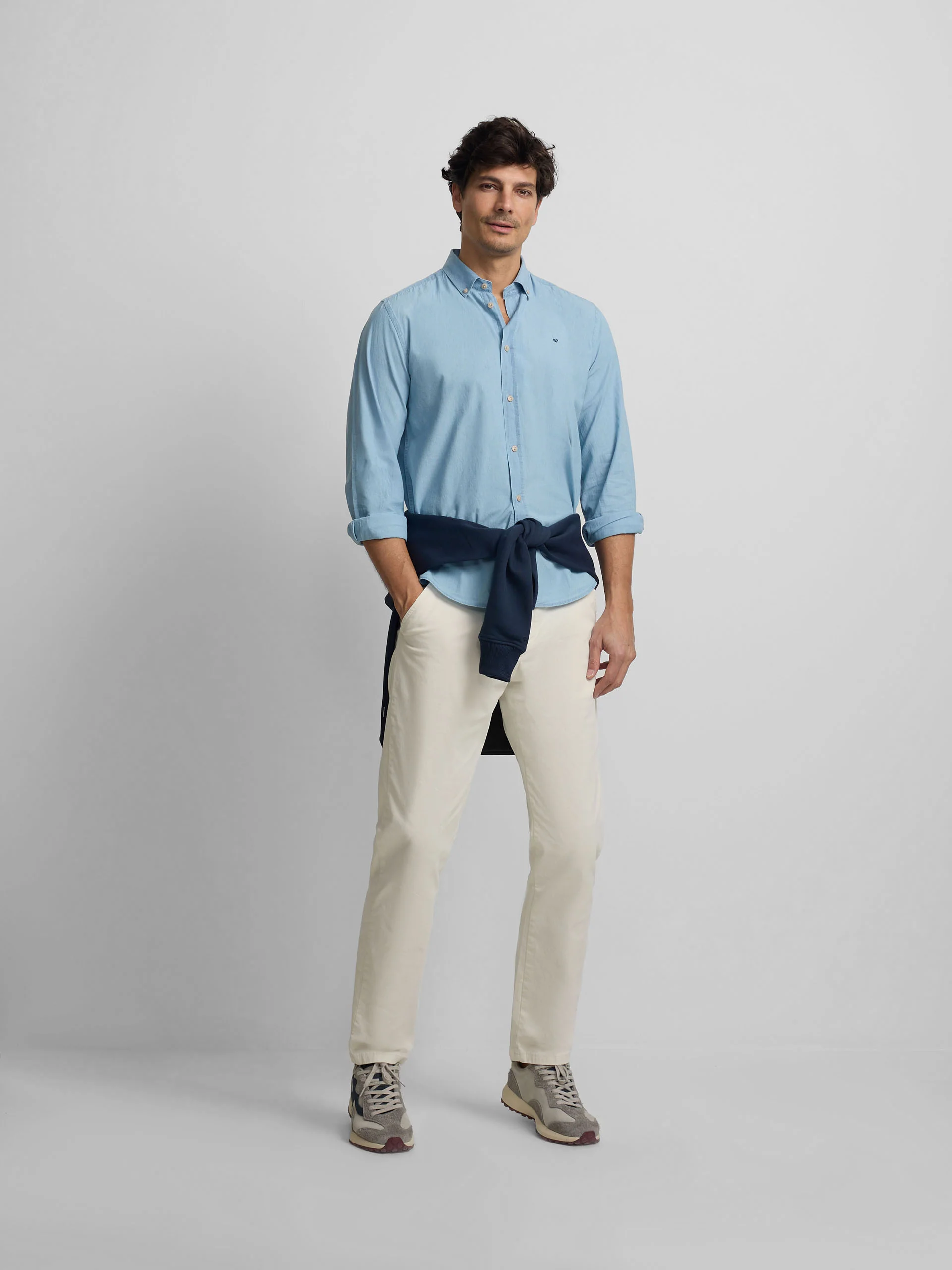 Camisa sport denim azul claro - Image 4