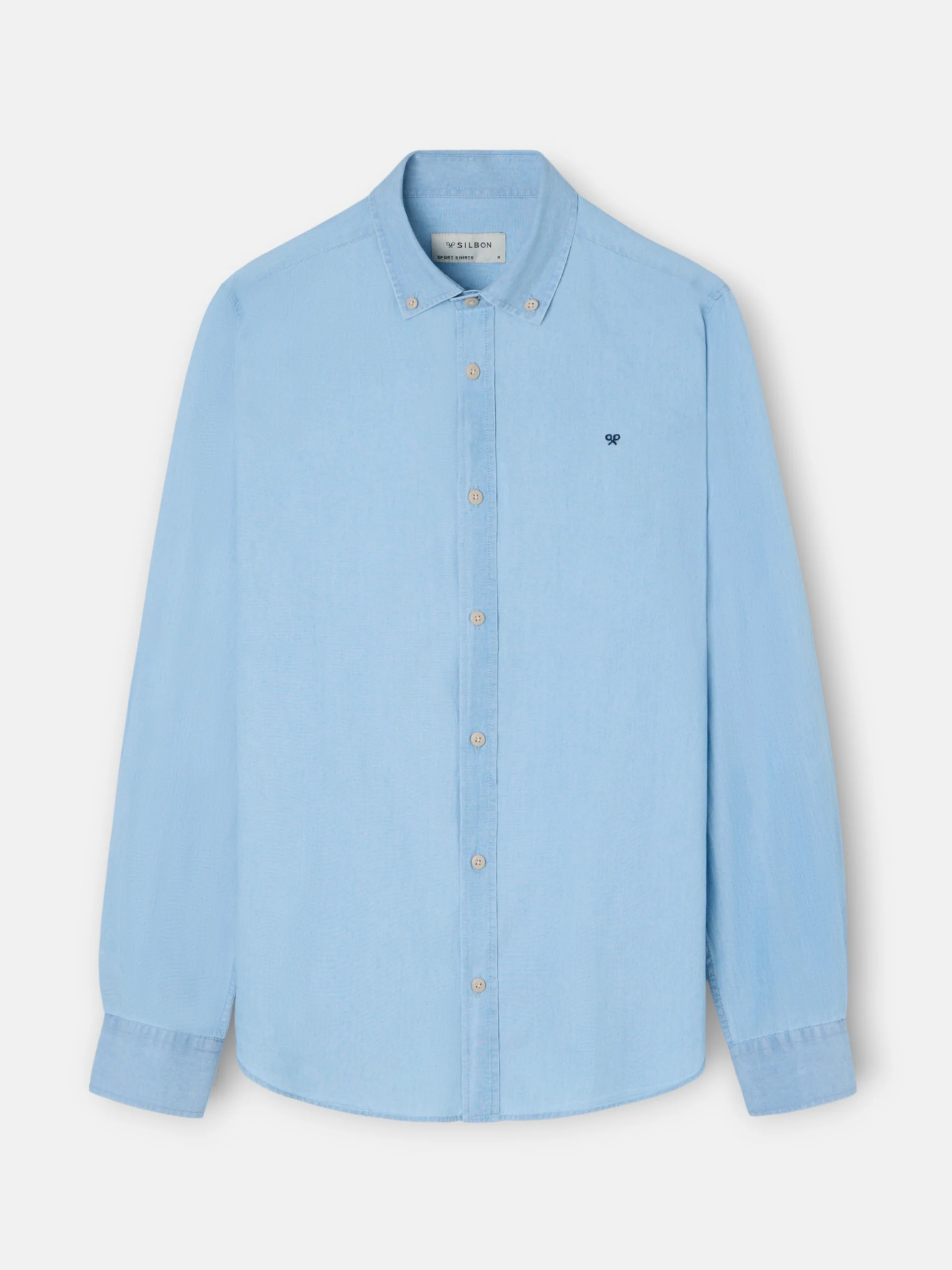 Camisa sport denim azul claro - Image 5