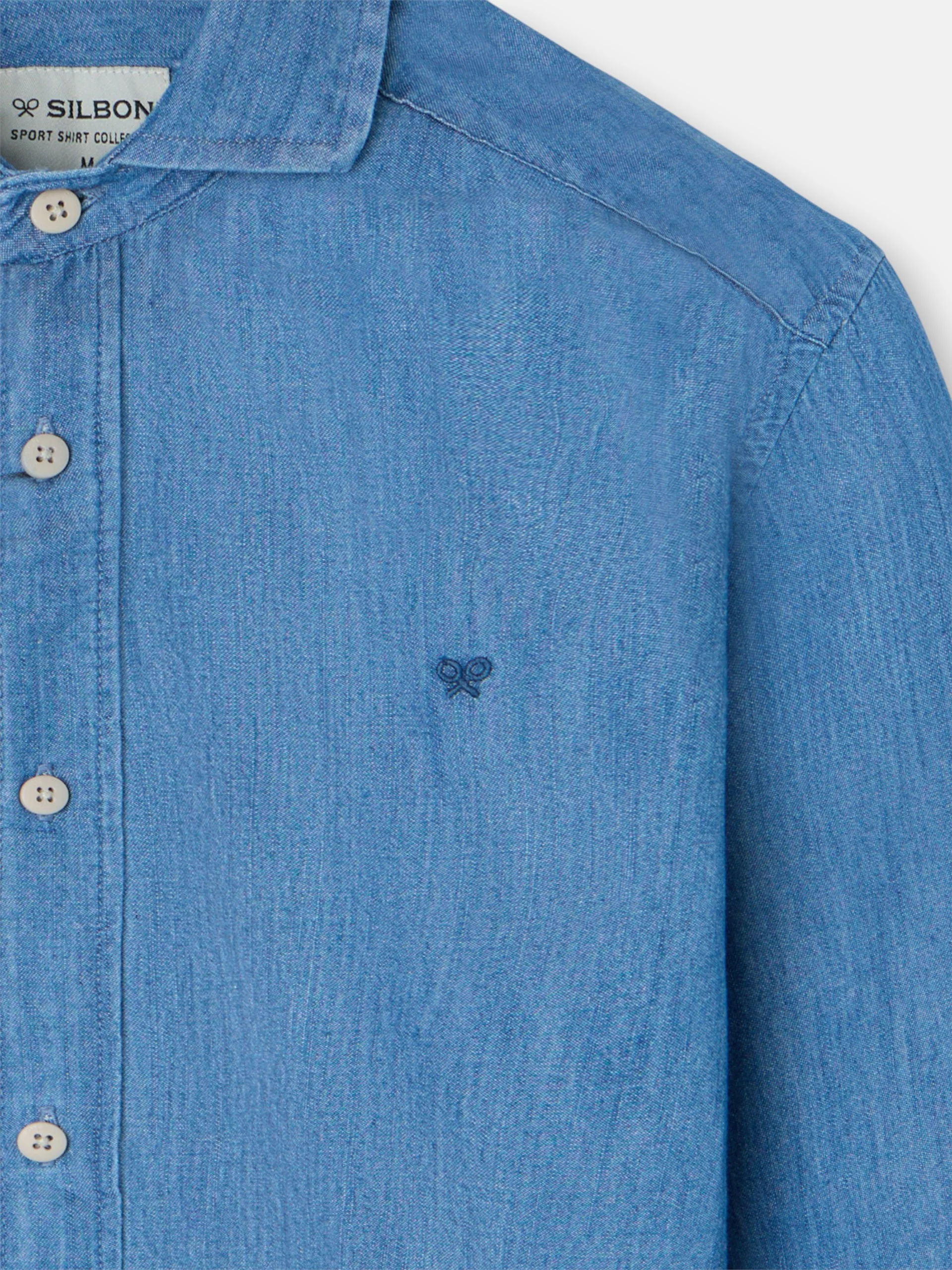 Camisa sport denim azul navy - Image 2