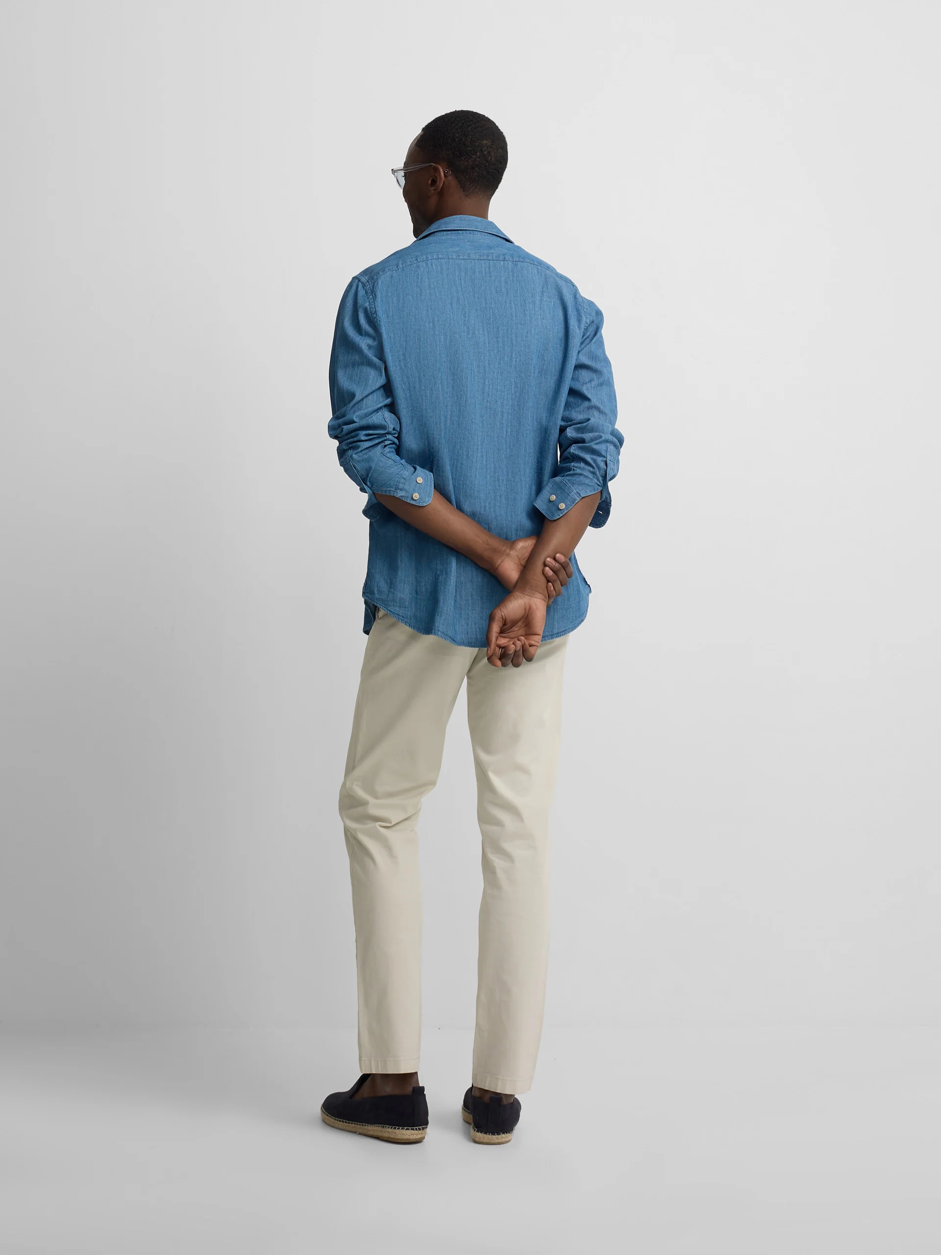 Camisa sport denim azul navy - Image 6
