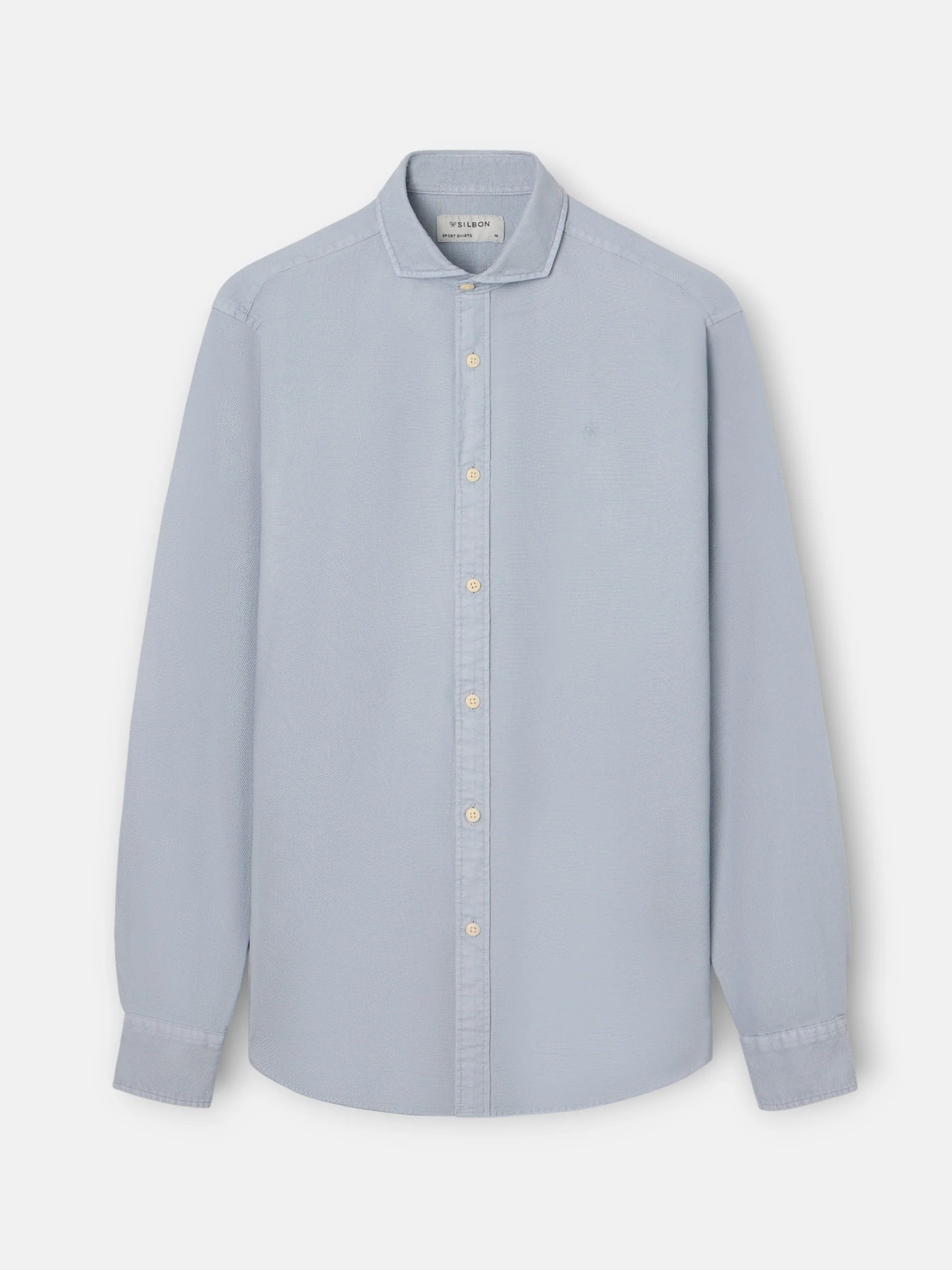 Camisa sport estructura logo azul gris - Image 5
