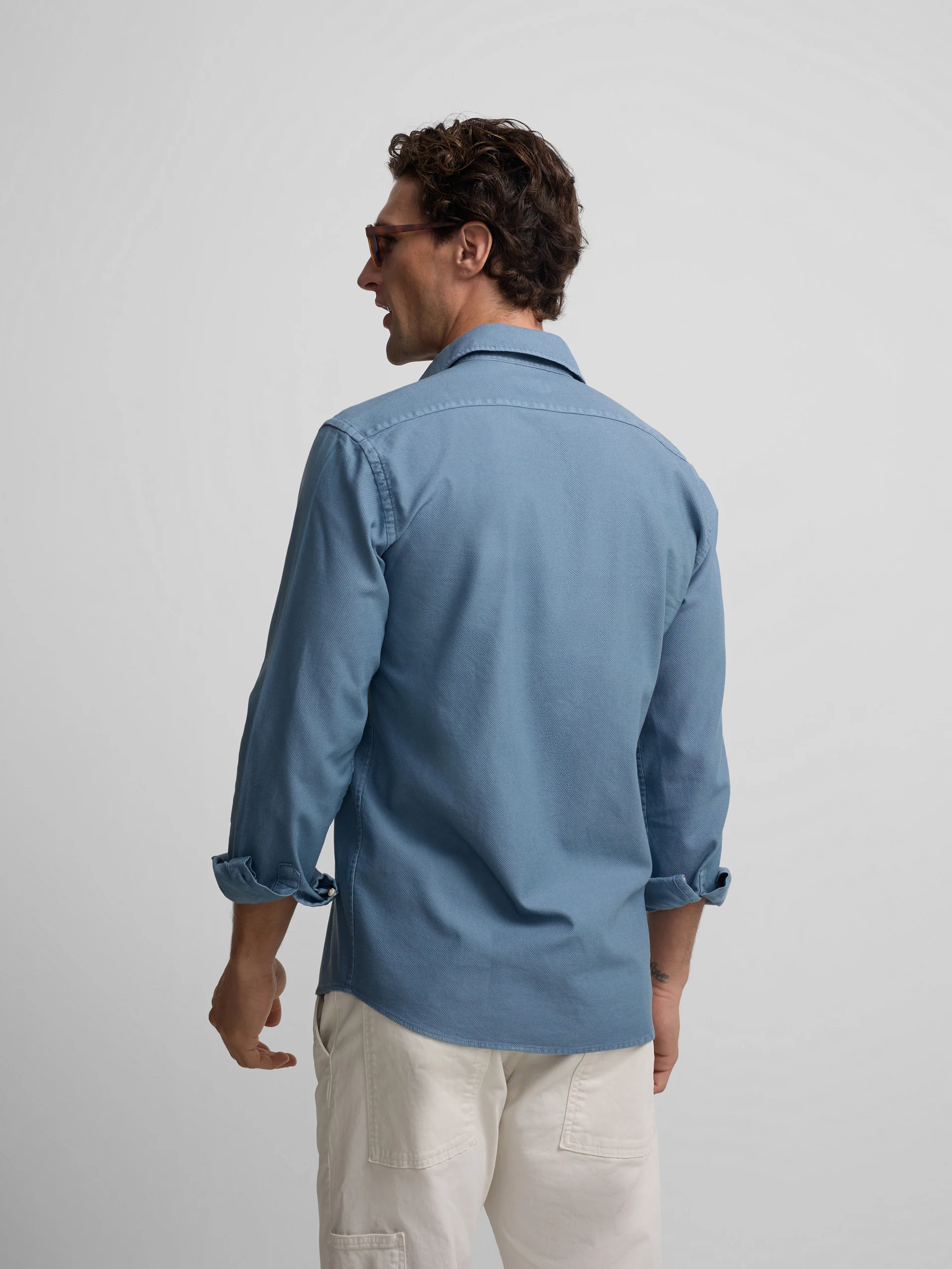 Camisa sport estructura logo azul indigo - Image 6