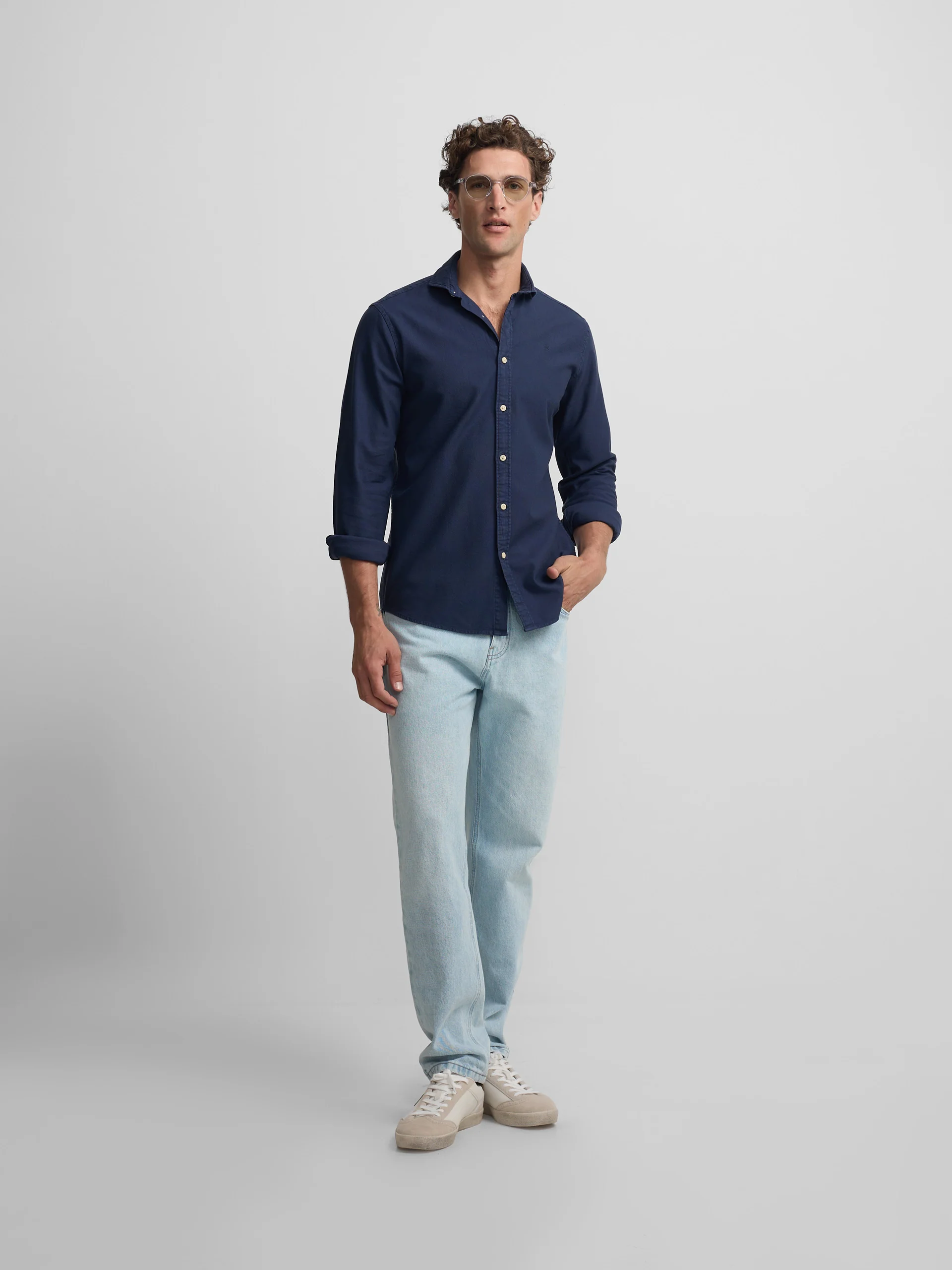 Camisa sport estructura logo azul marino - Image 3