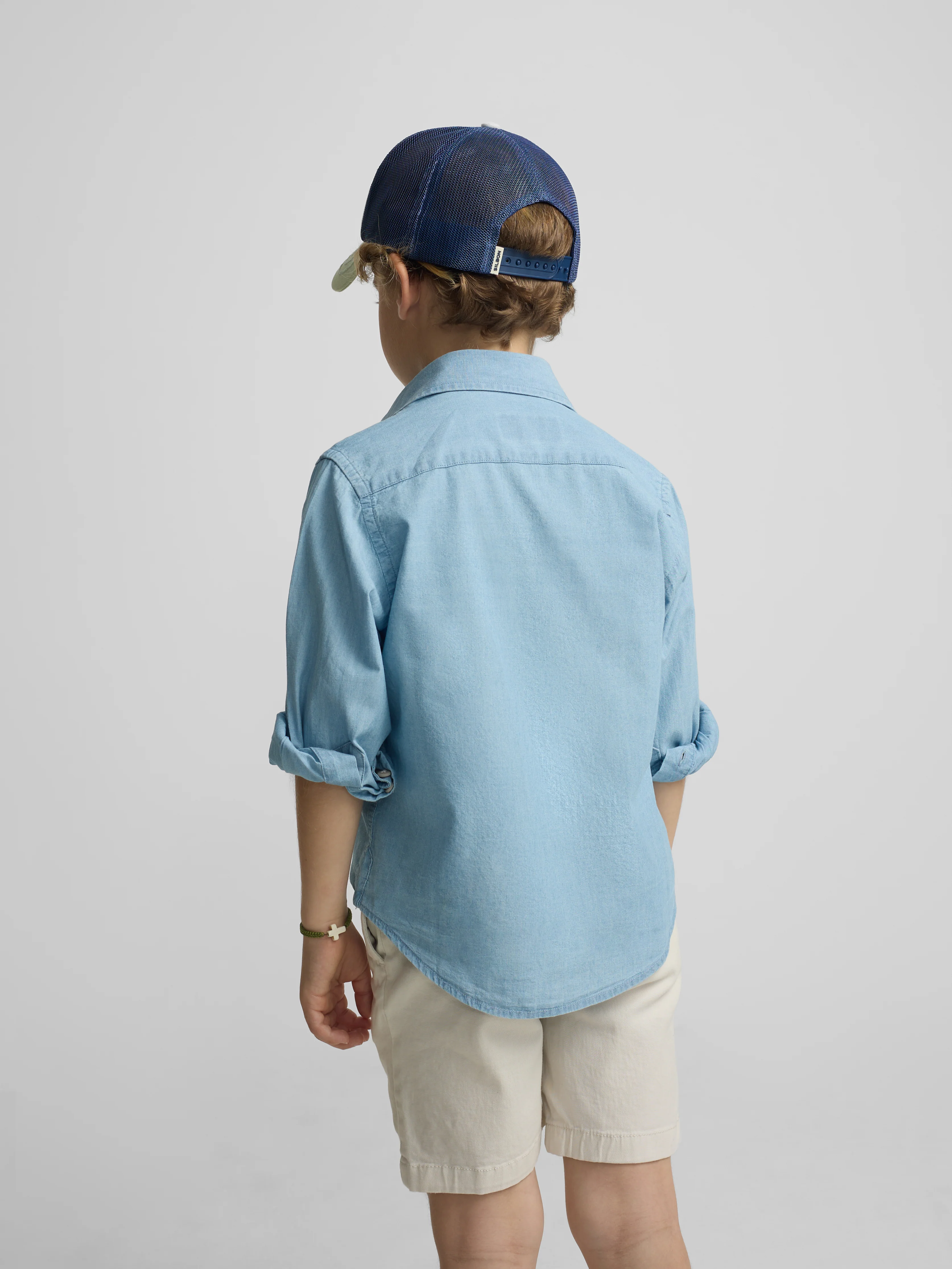 Camisa sport kids denim azul claro - Image 4