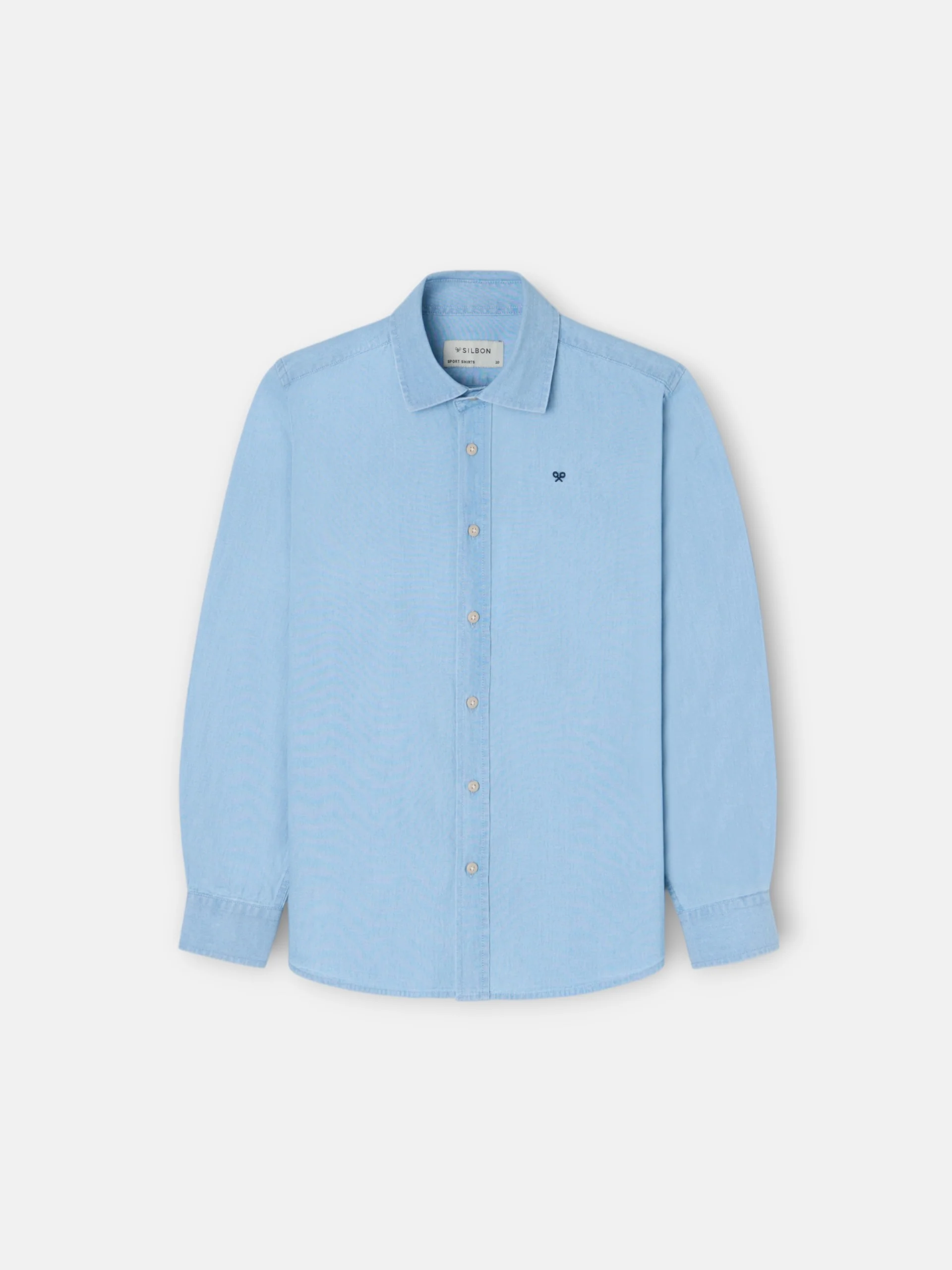 Camisa sport kids denim azul claro - Image 5