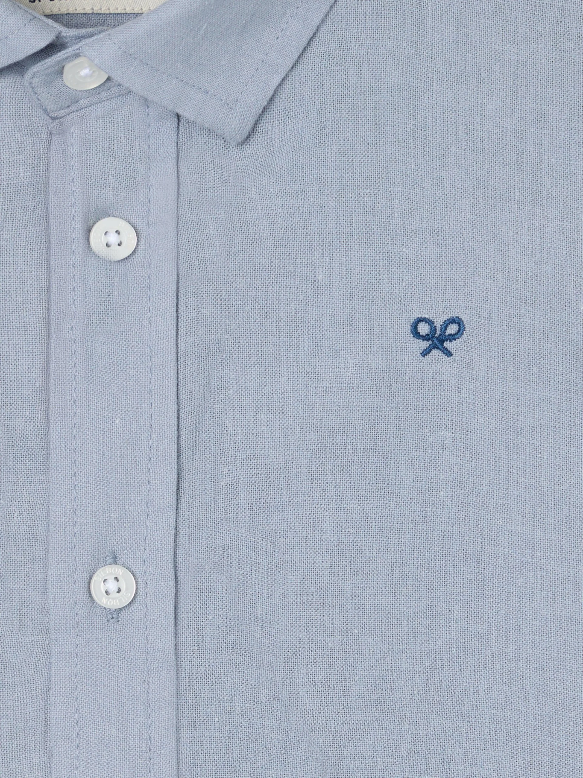 Camisa sport kids lino azul - Image 2