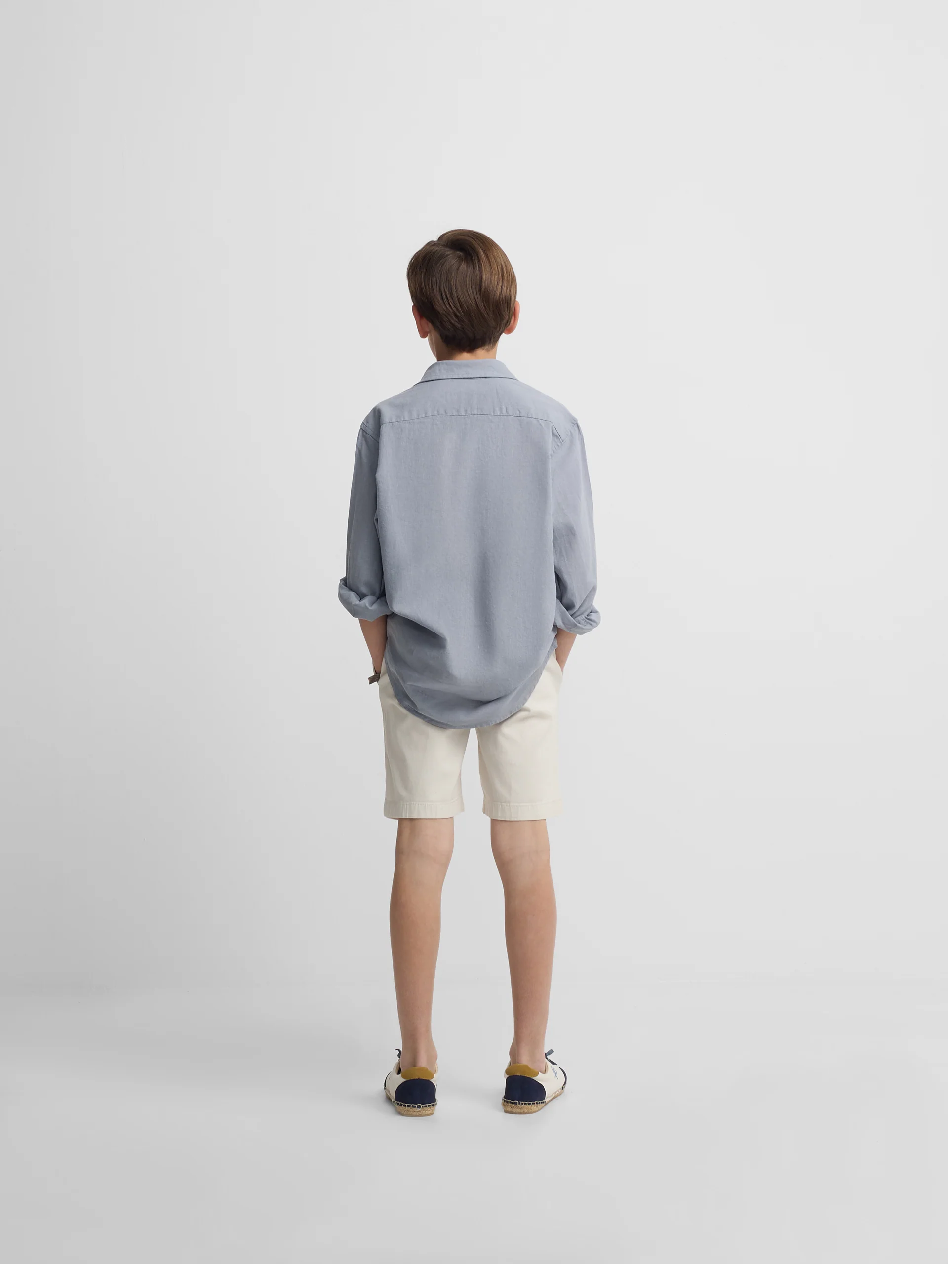 Camisa sport kids lino azul - Image 6