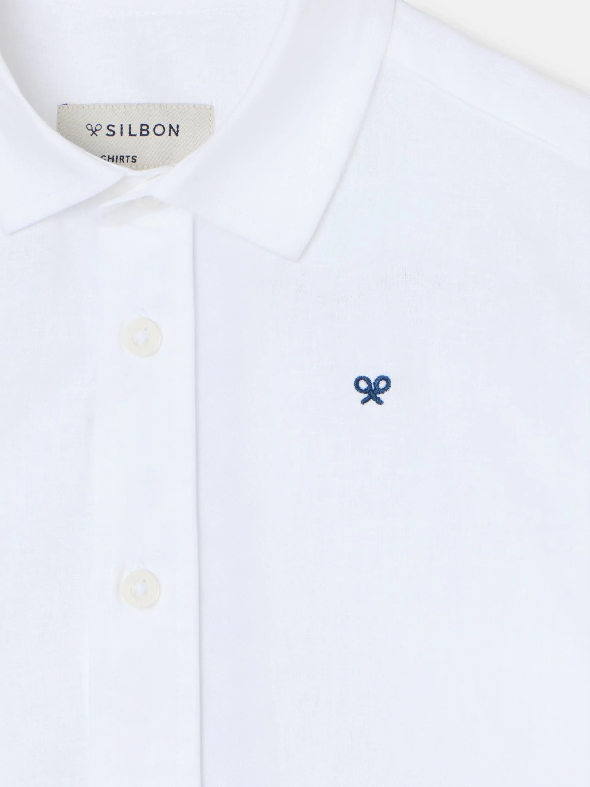 Camisa sport kids lino blanco - Image 2
