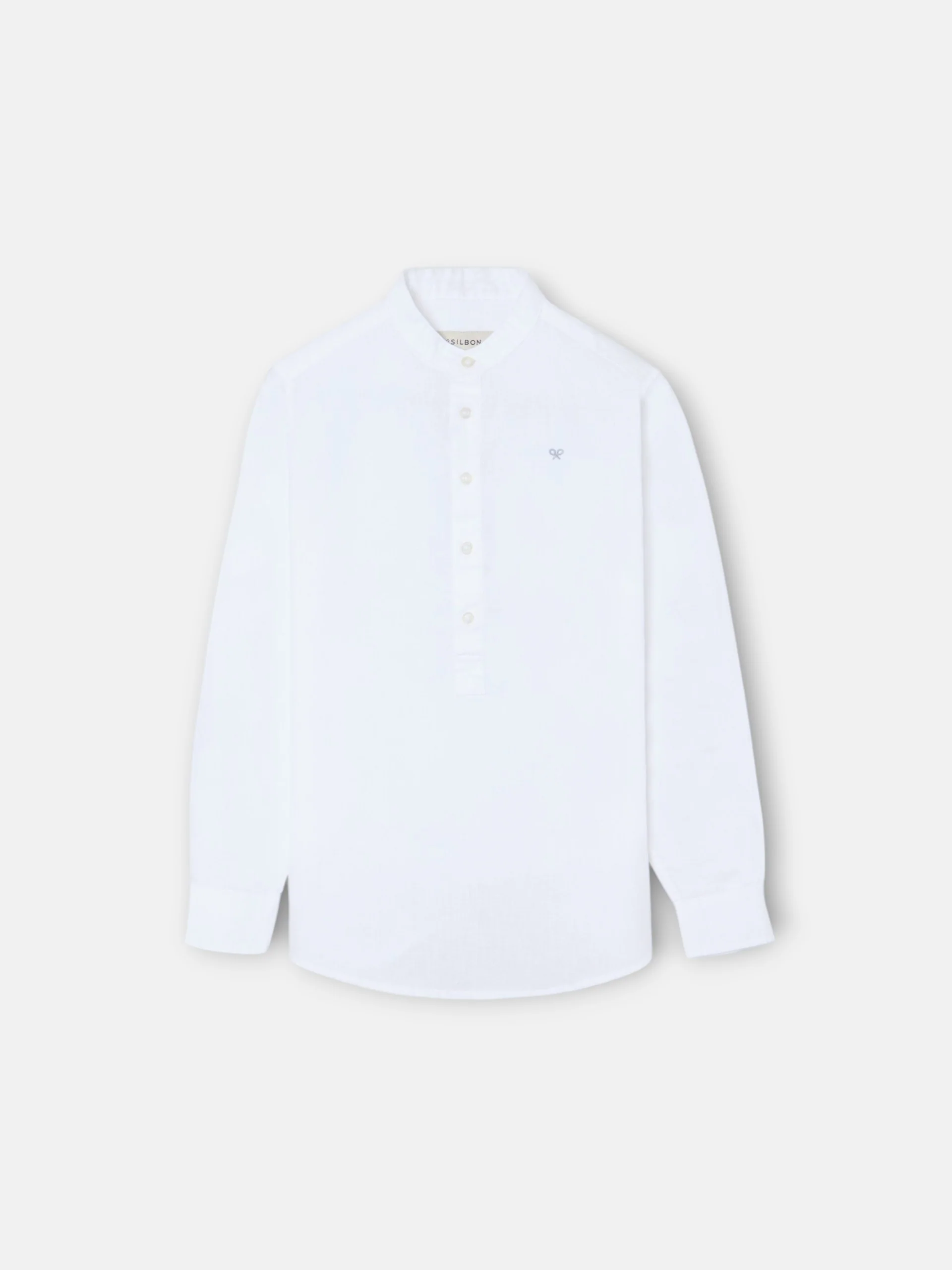 Camisa sport kids lino cuello mao blanco - Image 5