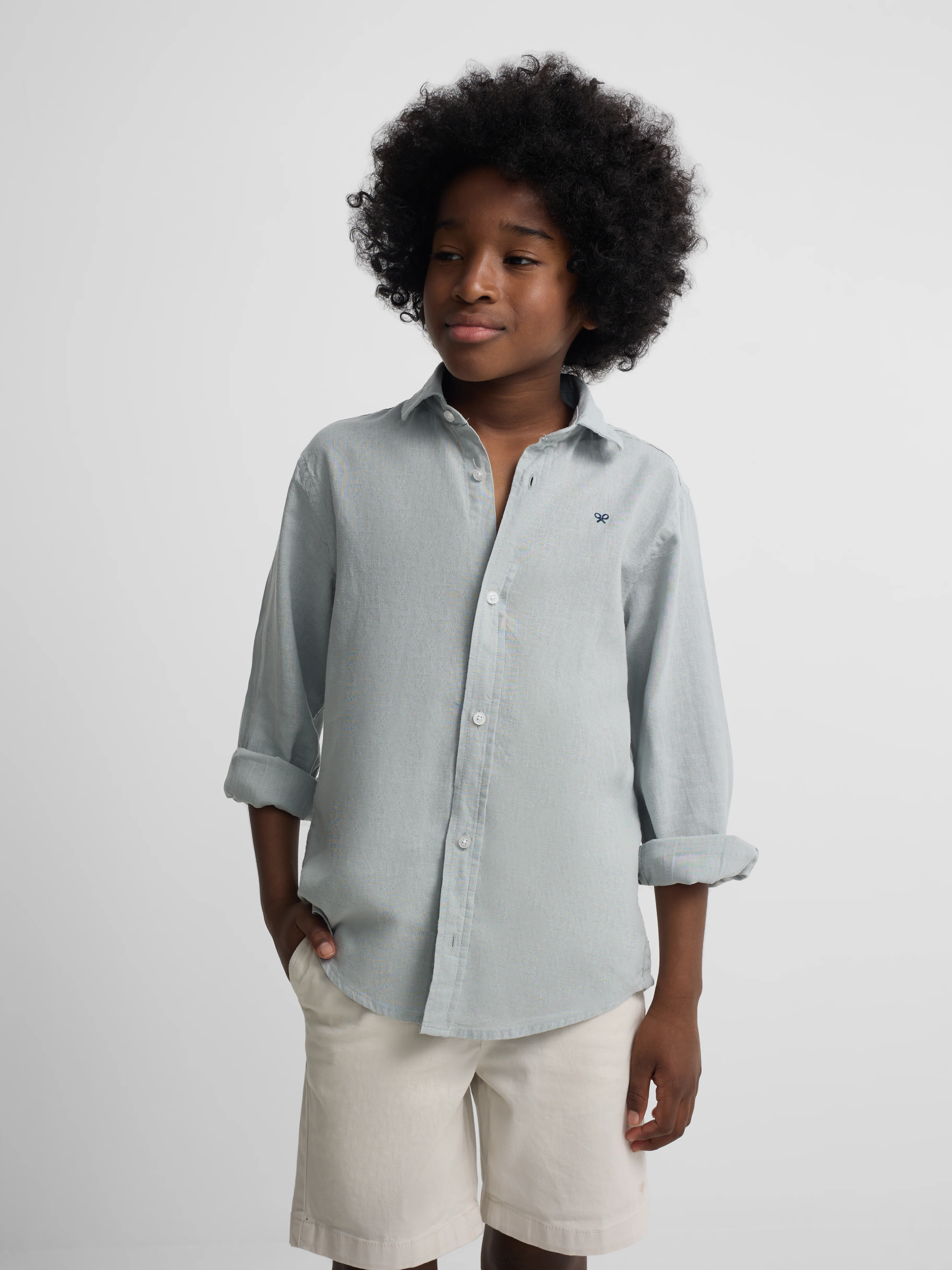 Camisa sport kids lino verde - Image 4