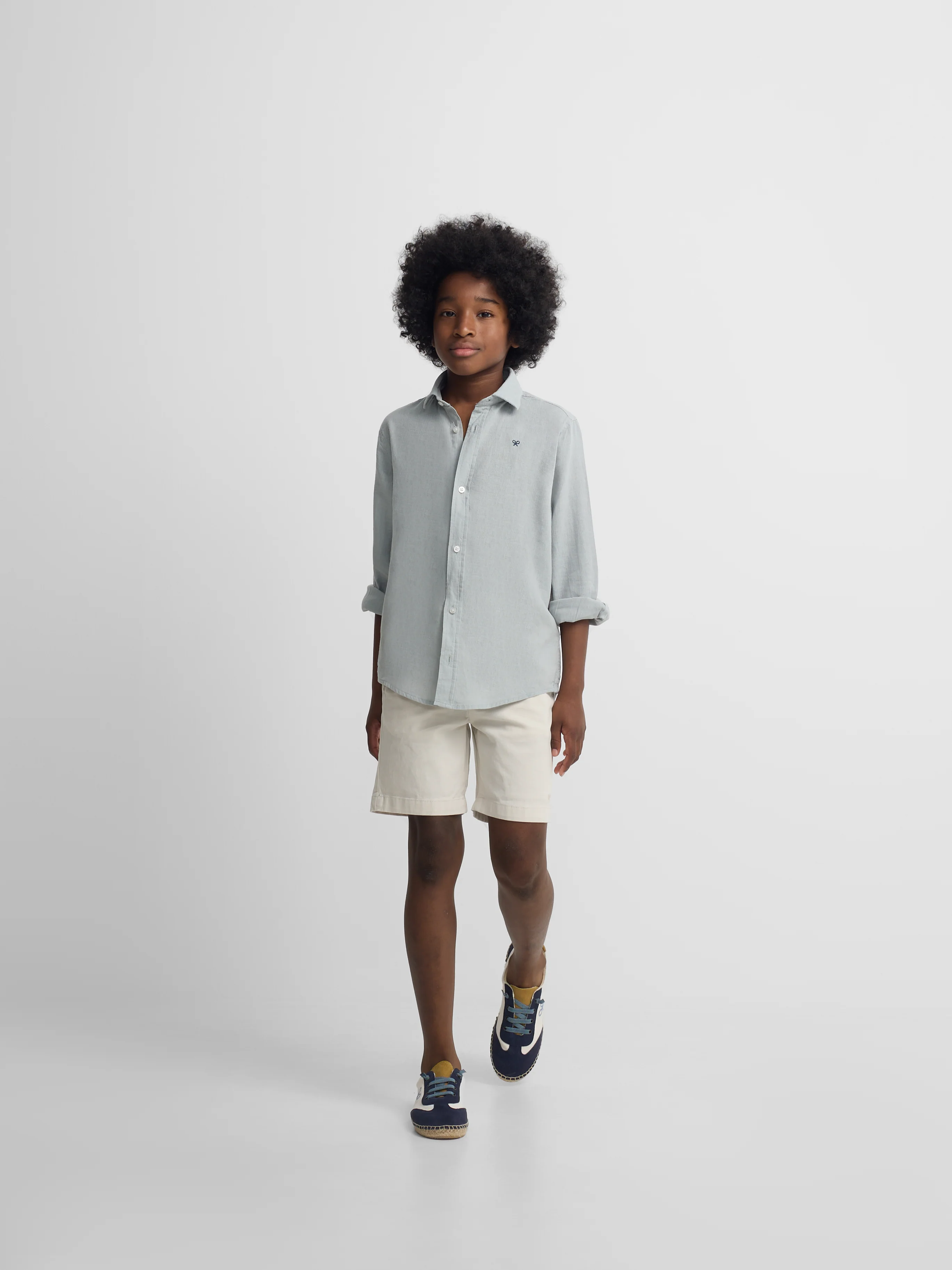 Camisa sport kids lino verde - Image 6
