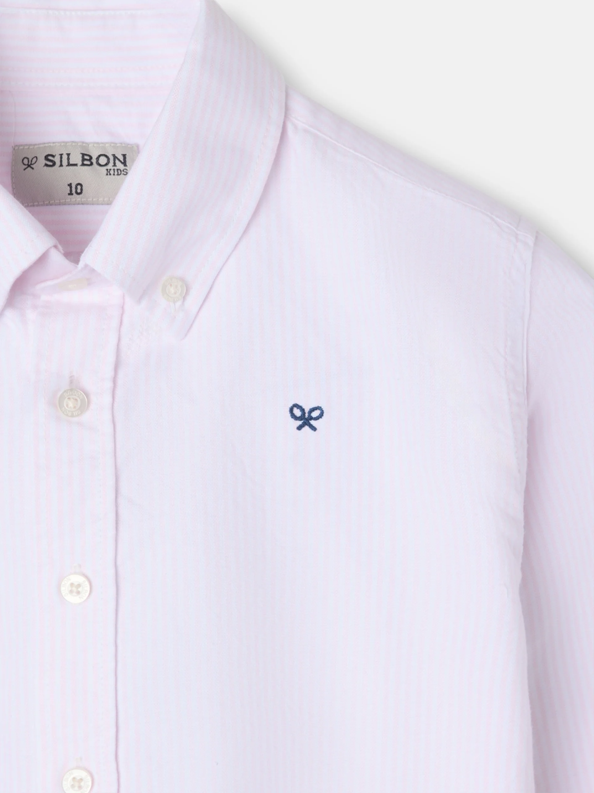 Camisa sport kids oxford raqueta rayas rosa - Image 2