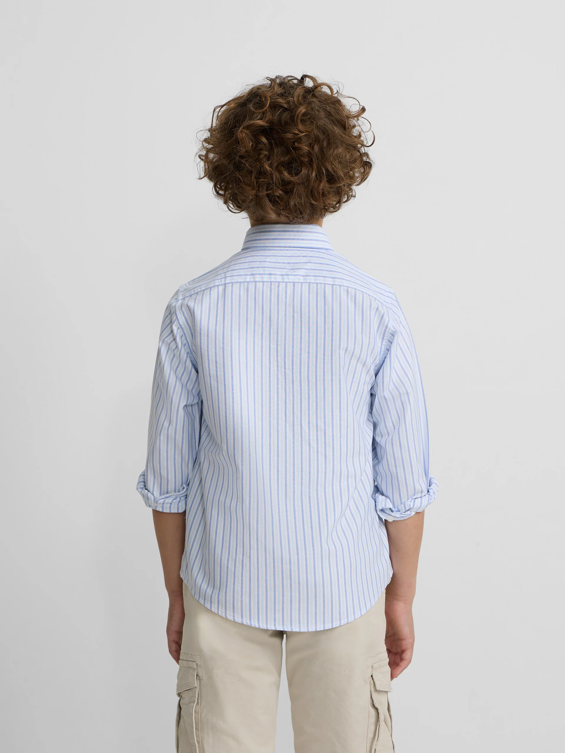 Camisa sport kids oxford rayas azul navy - Image 4
