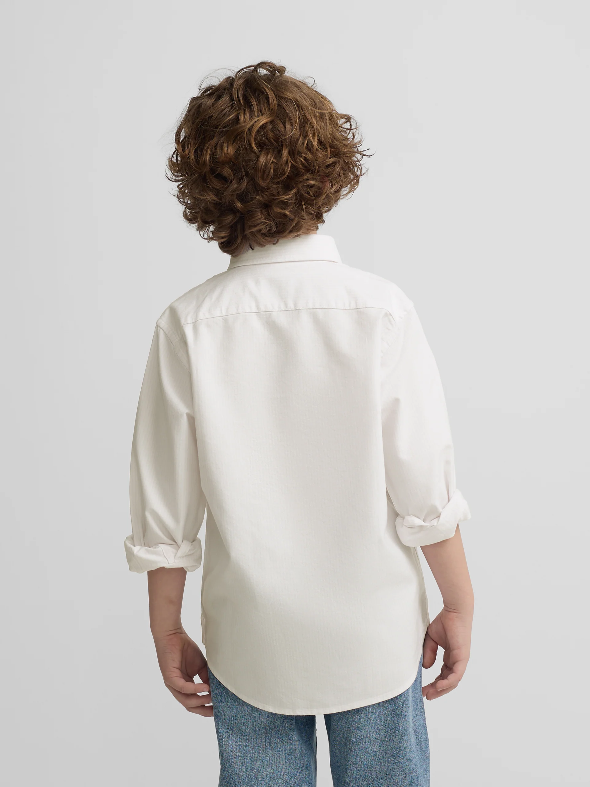 Camisa sport kids rayas oxford amarillo - Image 5