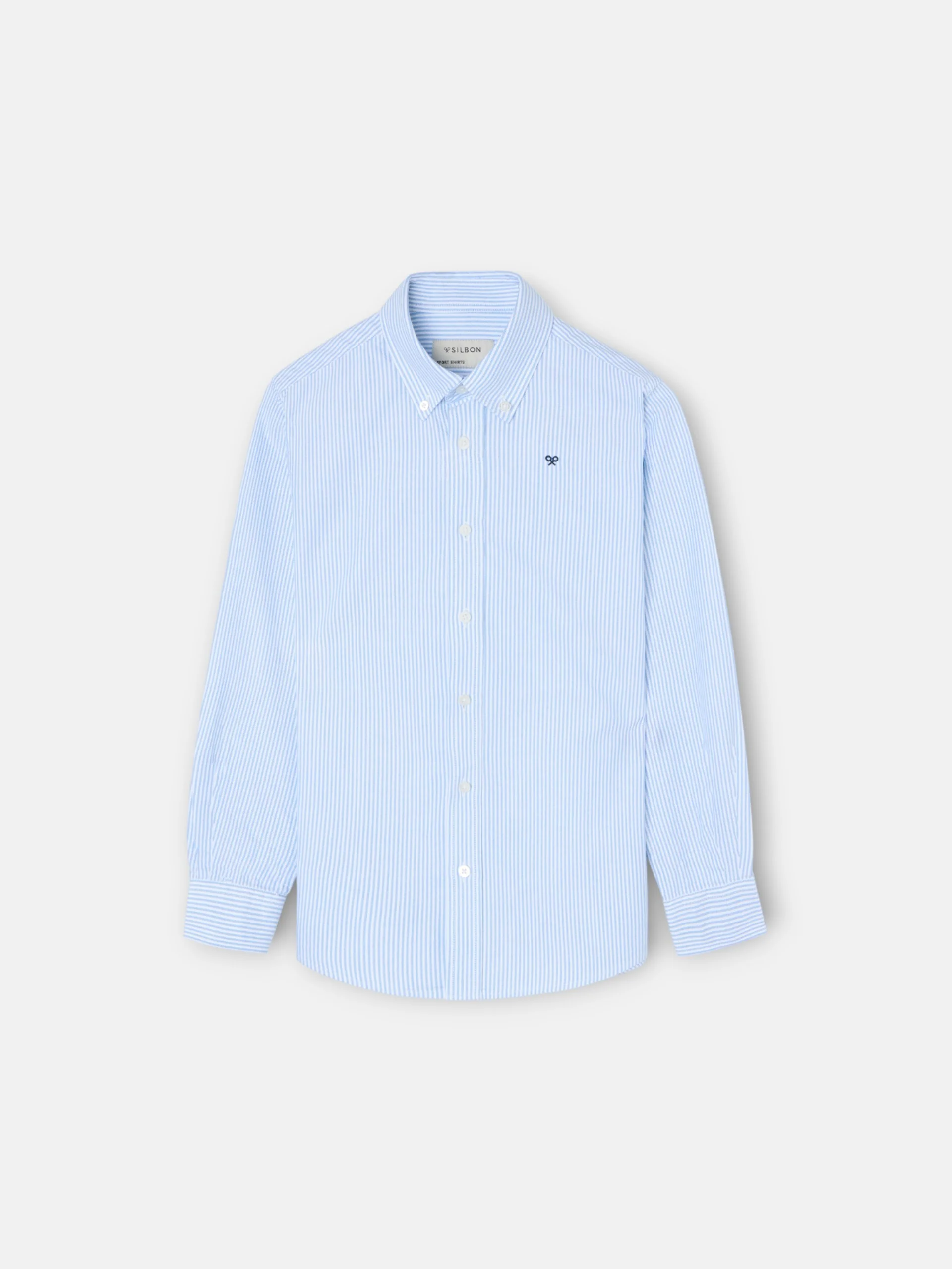 Camisa sport kids rayas oxford azul - Image 8