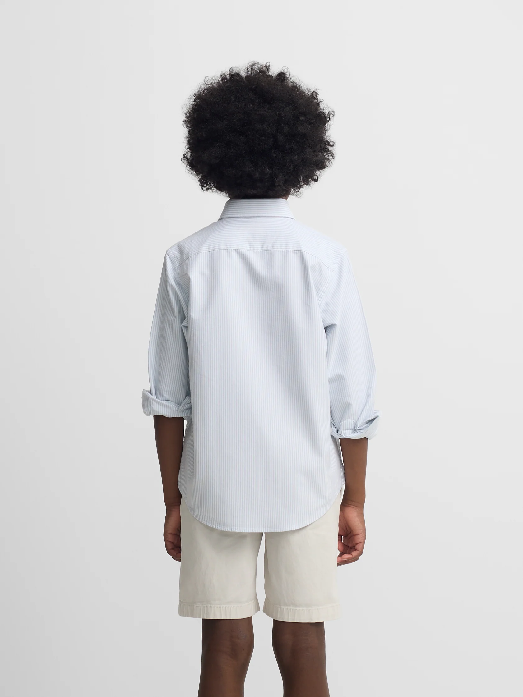 Camisa sport kids rayas oxford verde - Image 4