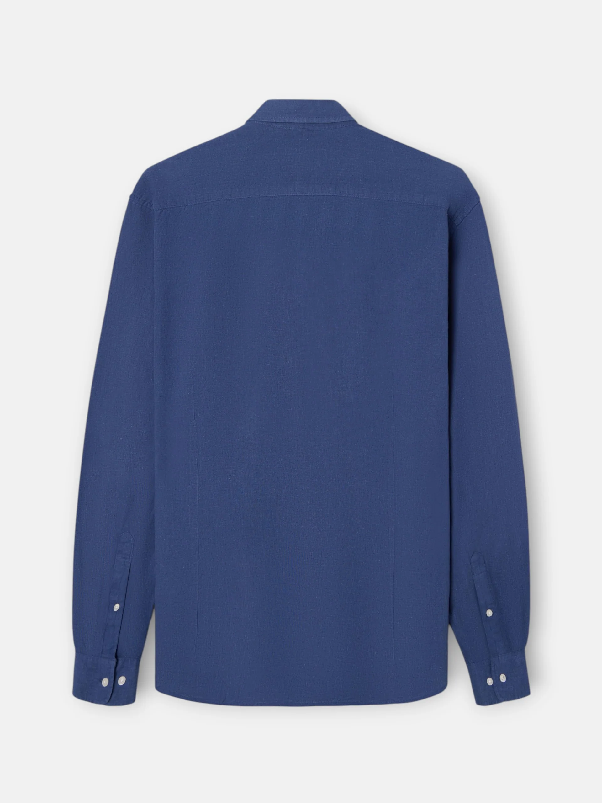 Camisa sport lino azul - Image 9