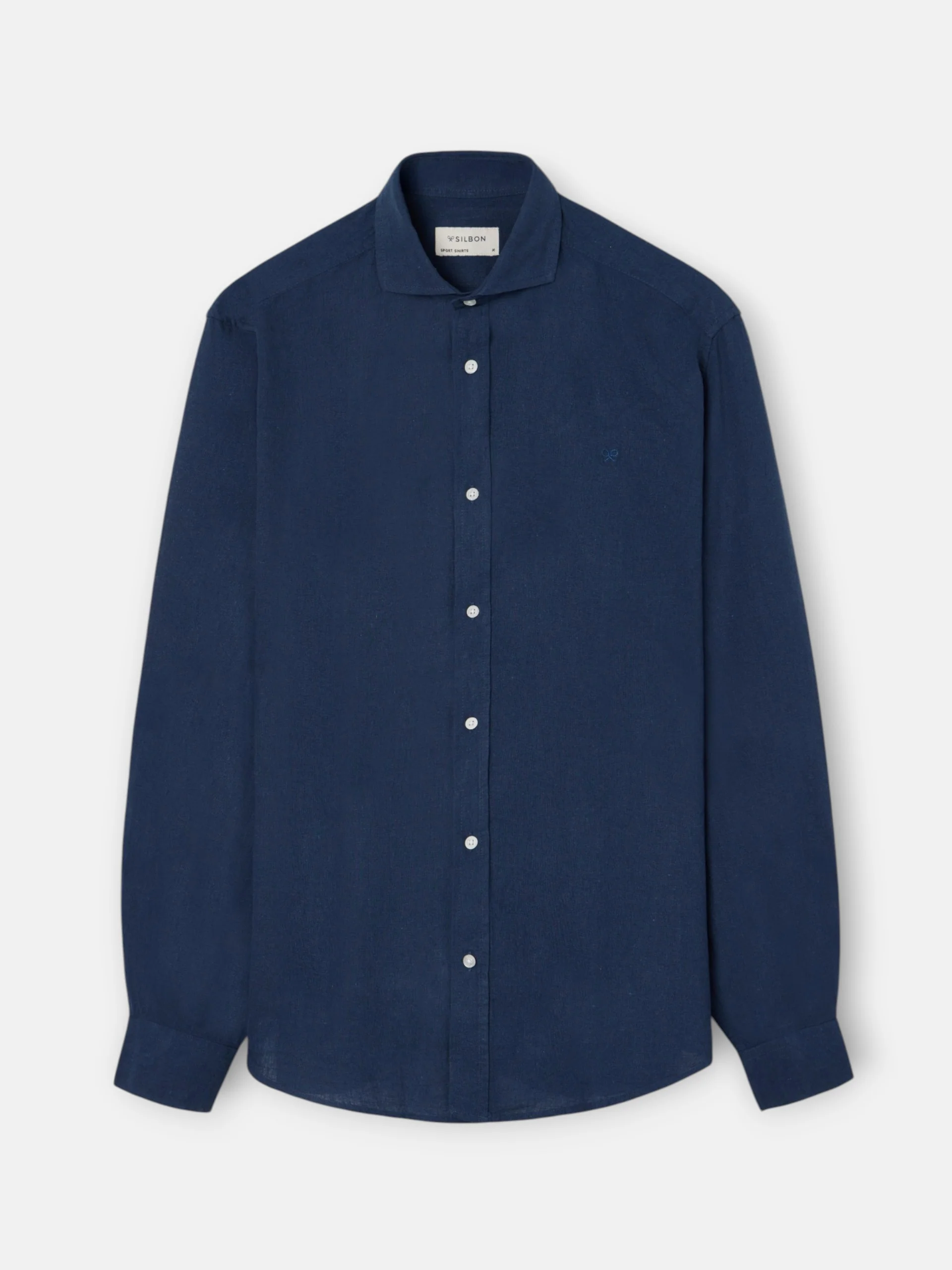 Camisa sport lino azul marino - Image 10