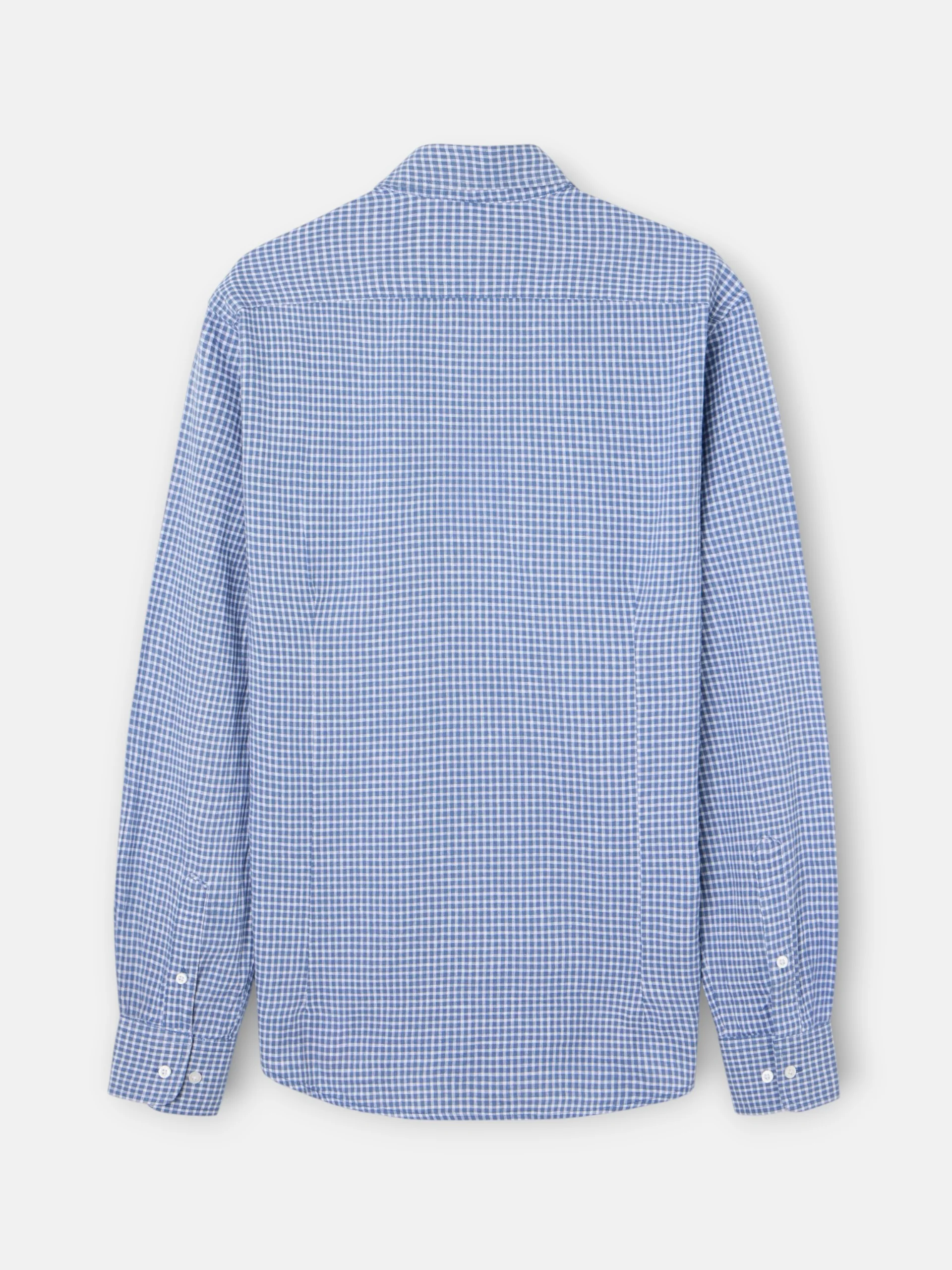 Camisa sport lino cuadros azul indigo - Image 10
