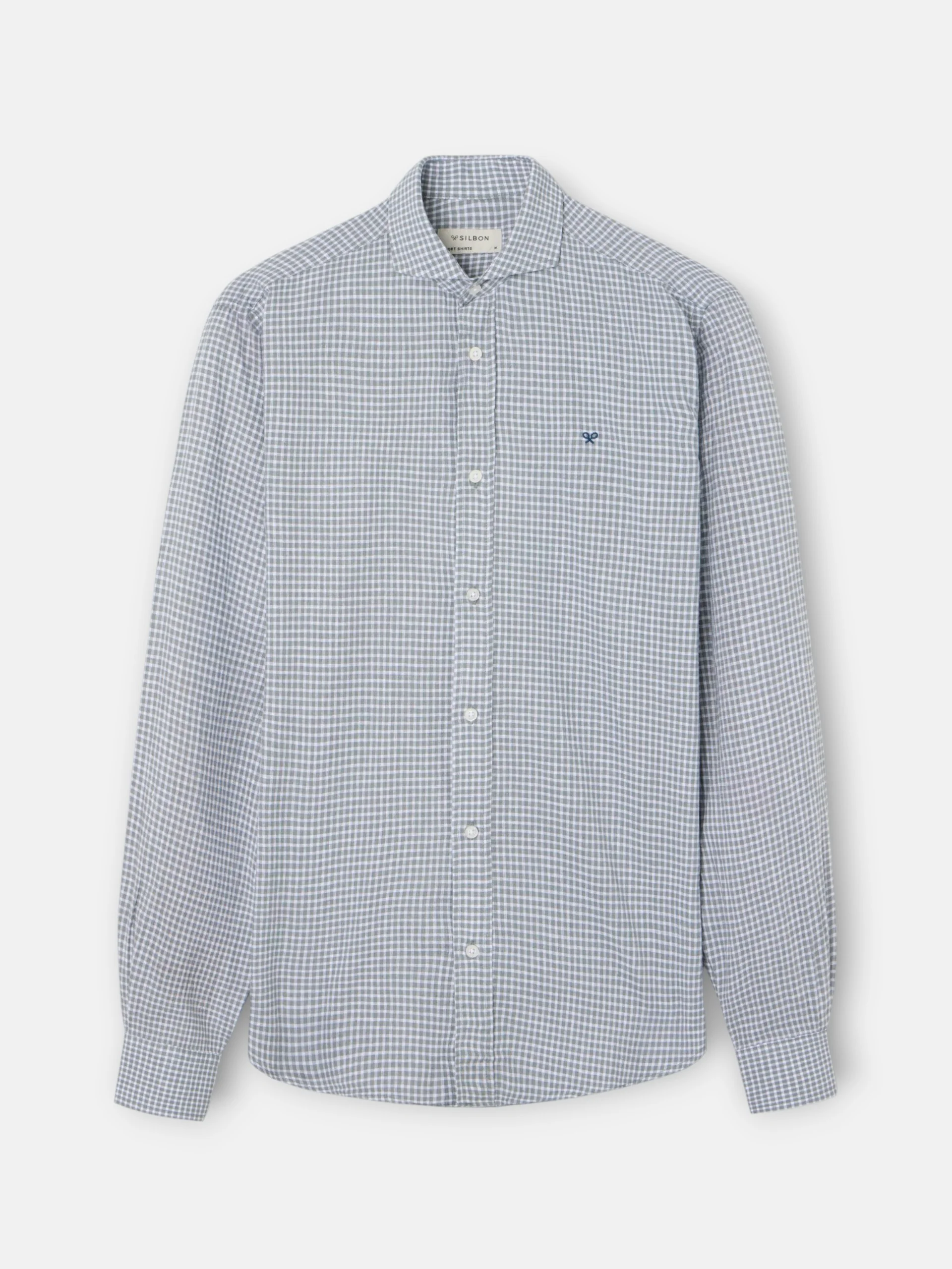 Camisa sport lino cuadros verde - Image 6
