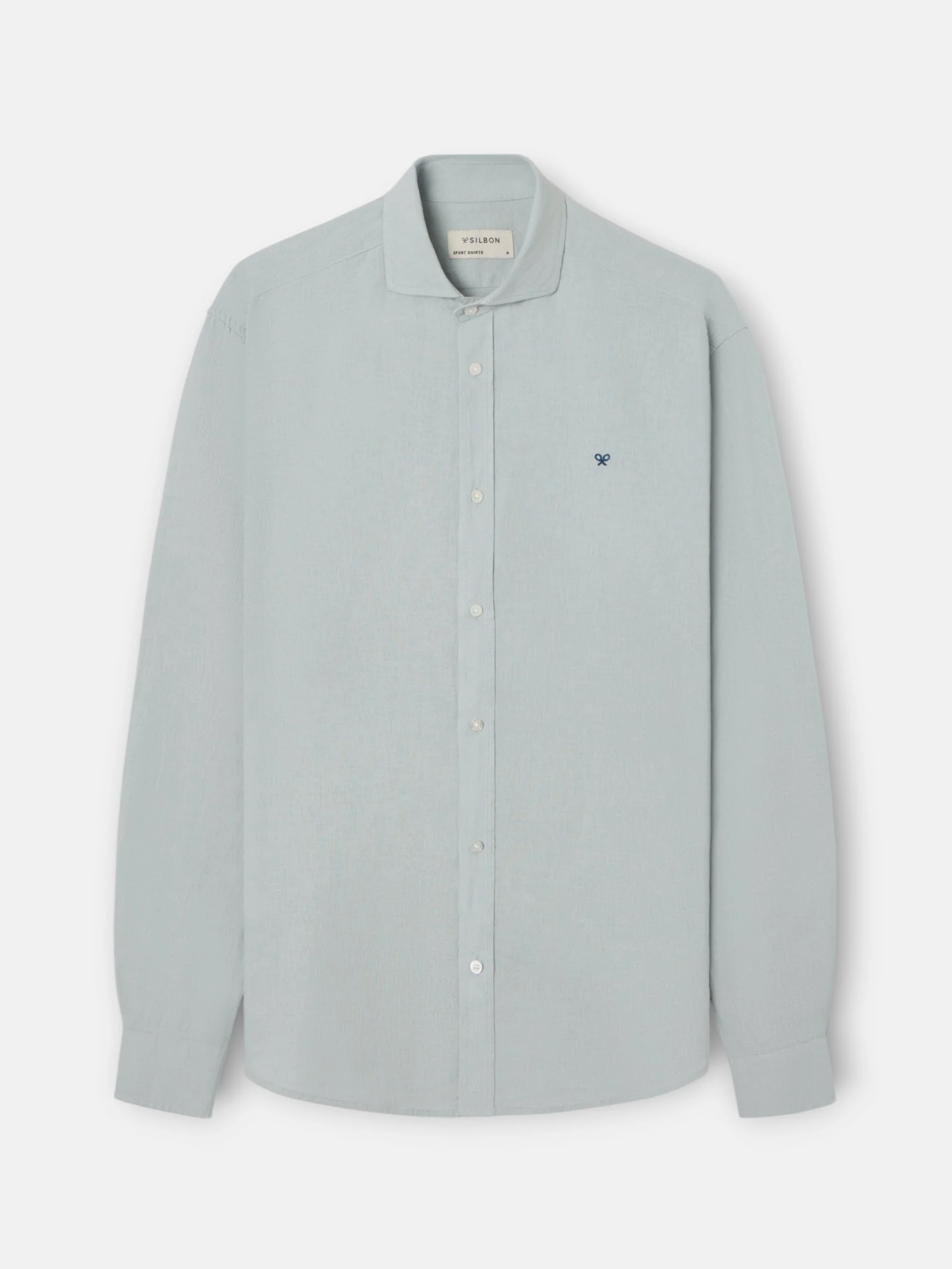 Camisa sport lino verde claro - Image 5