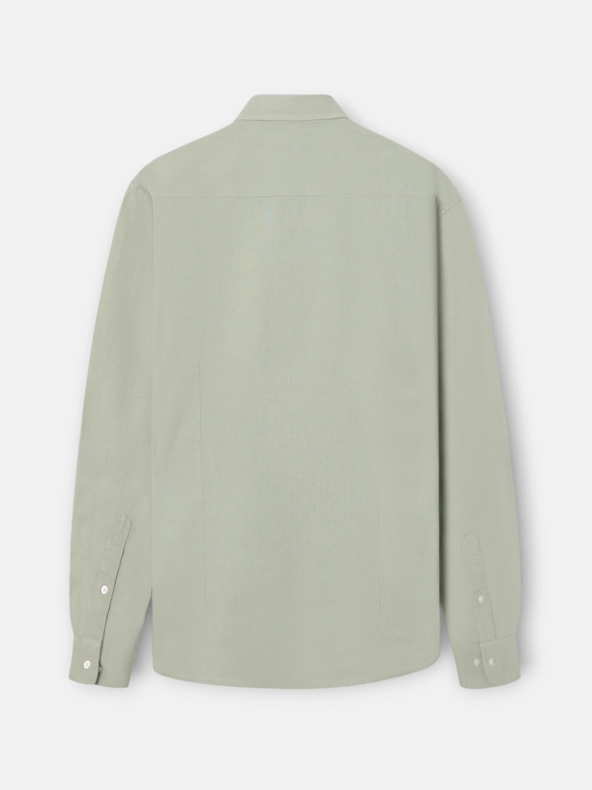 Camisa sport lino verde medio - Image 6