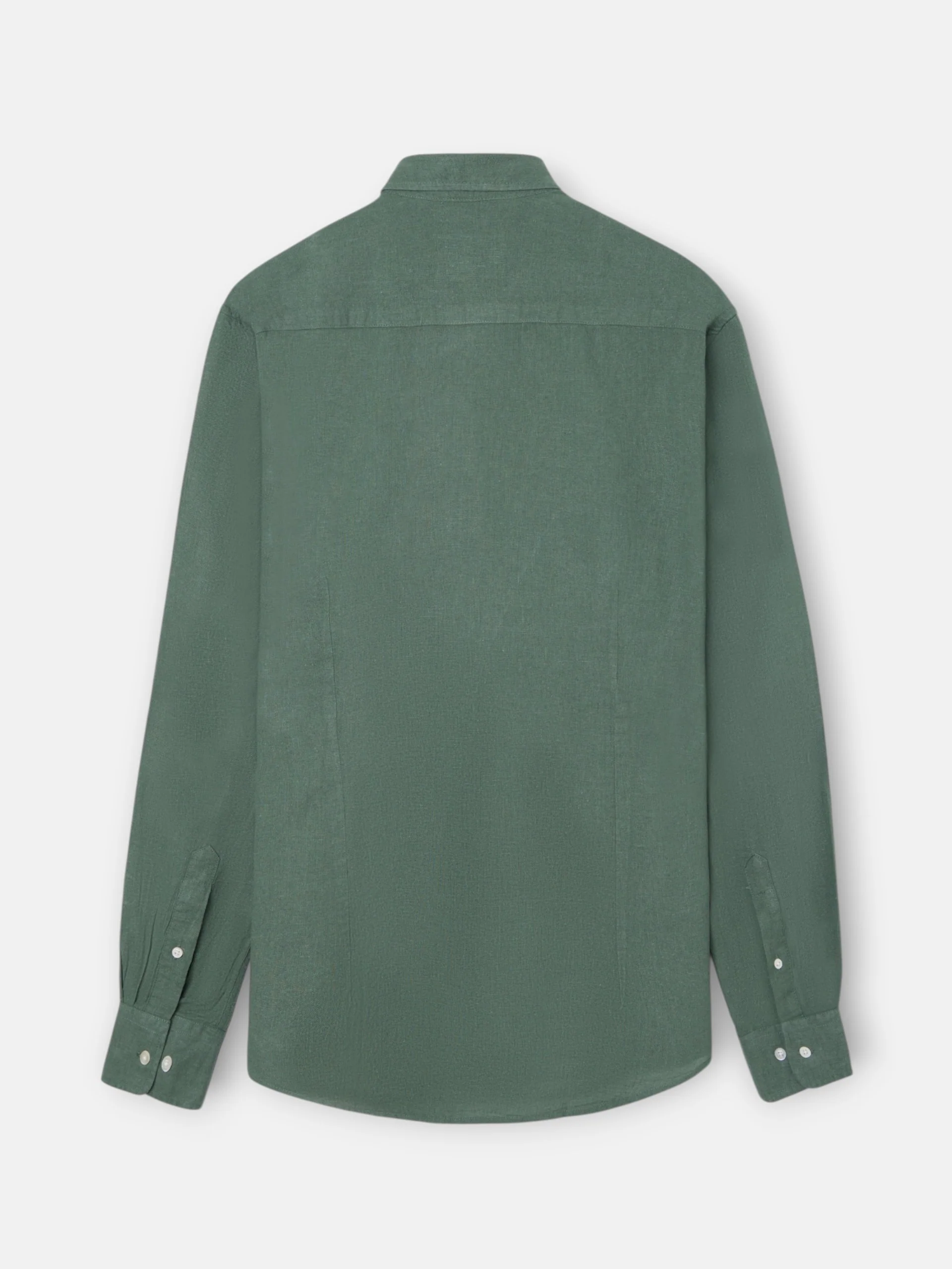 Camisa sport lino verde oscuro - Image 6