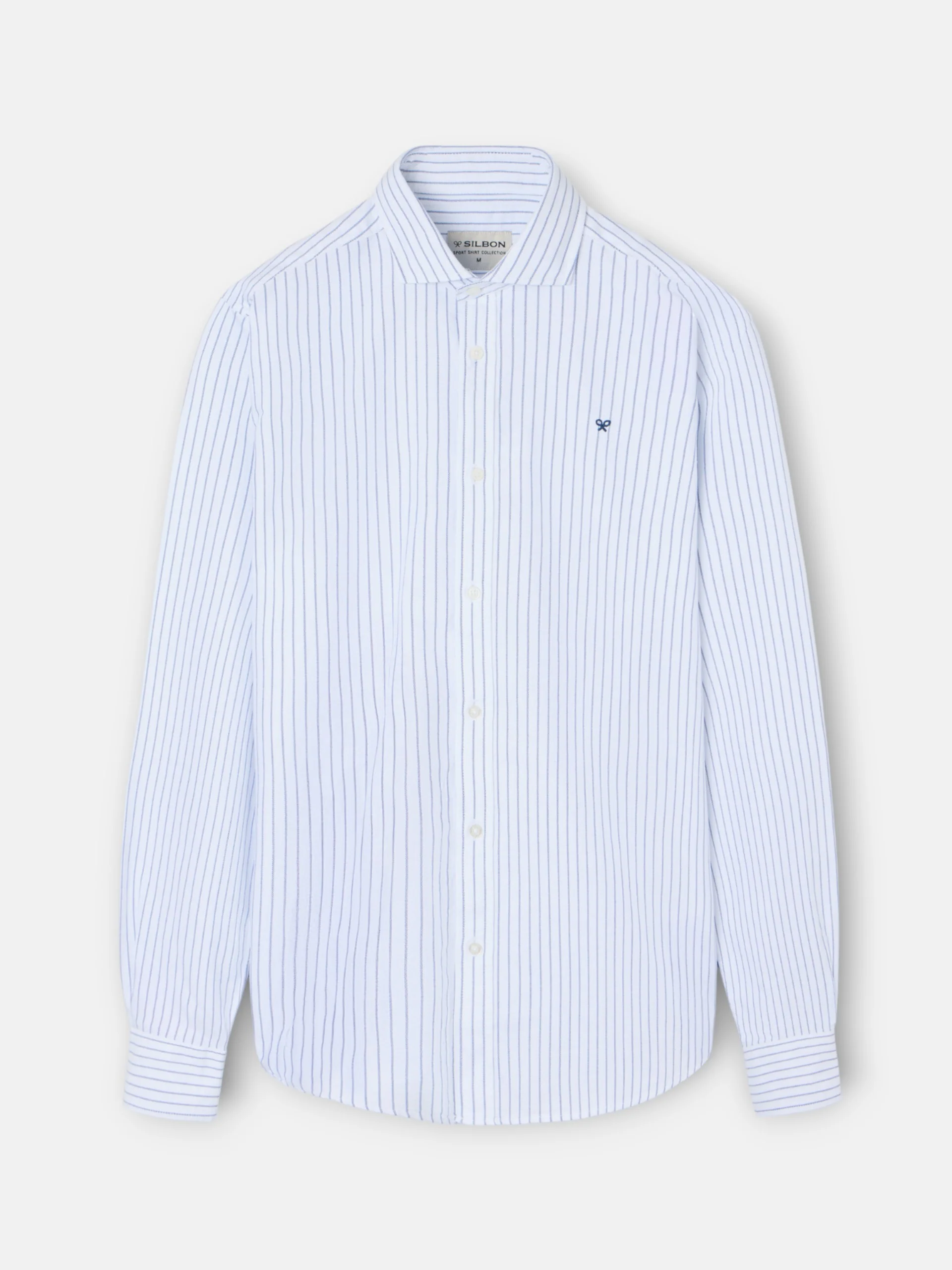 Camisa sport oxford blanca raya fina navy - Image 7