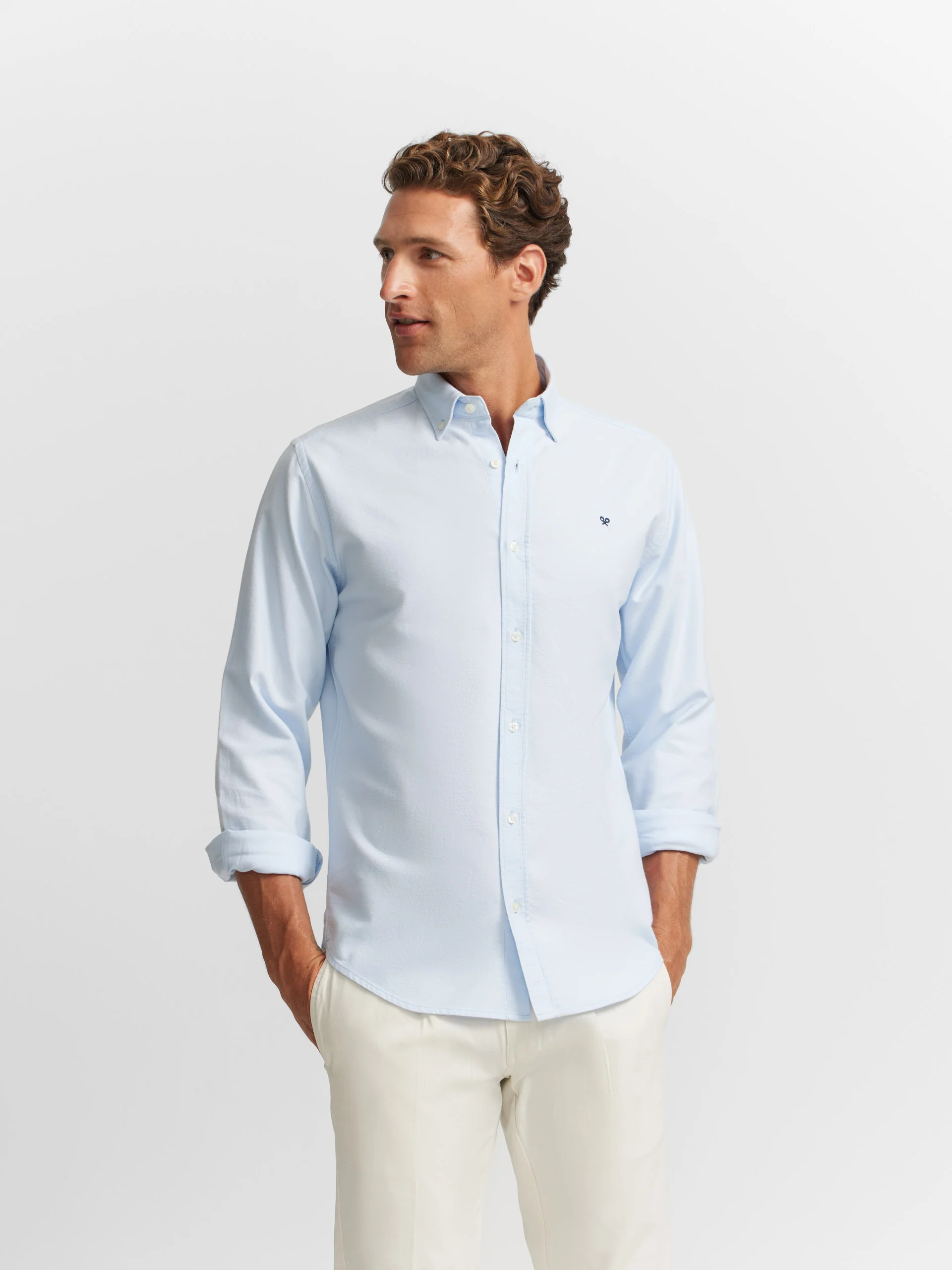 Camisa sport oxford celeste - Image 3