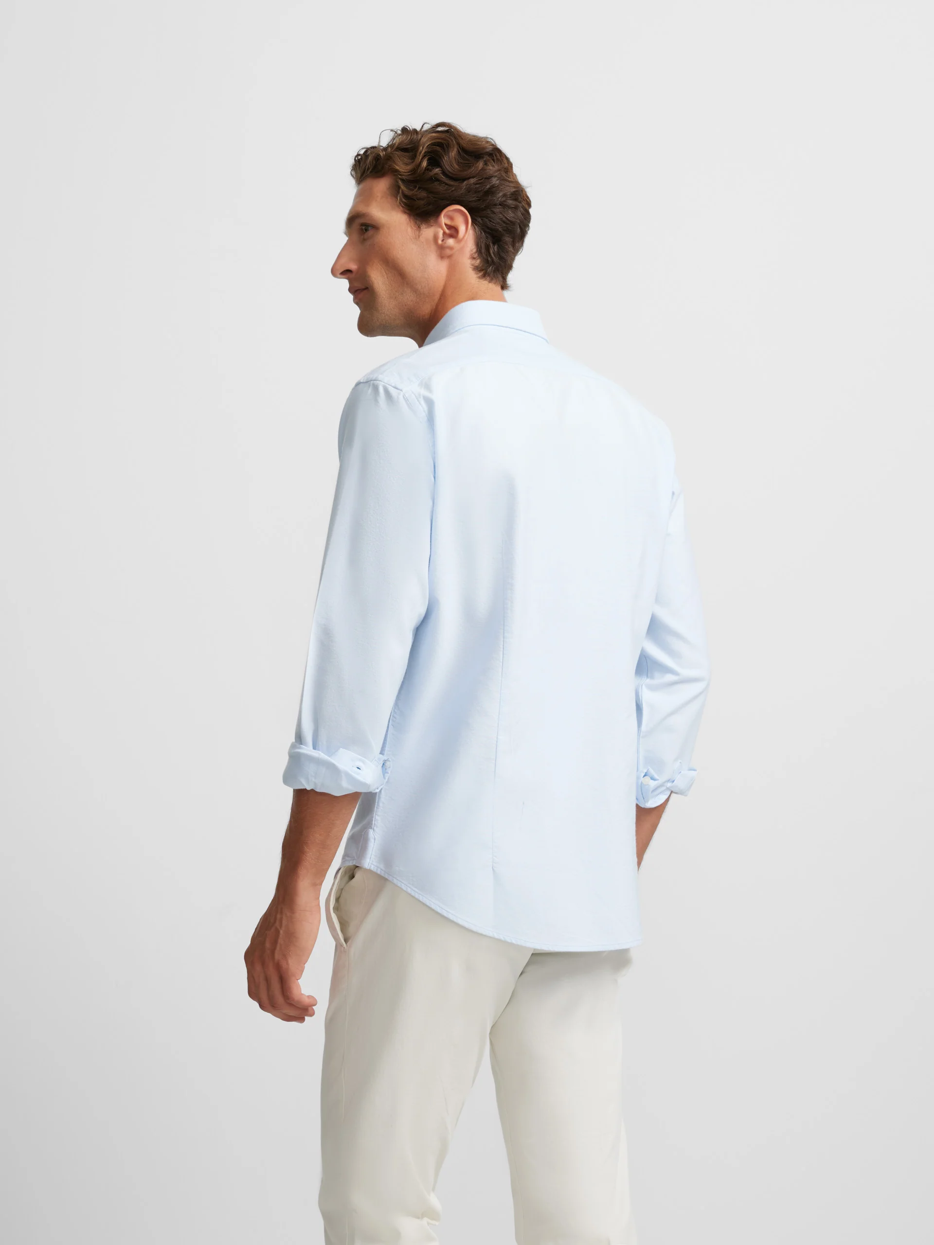 Camisa sport oxford celeste - Image 4
