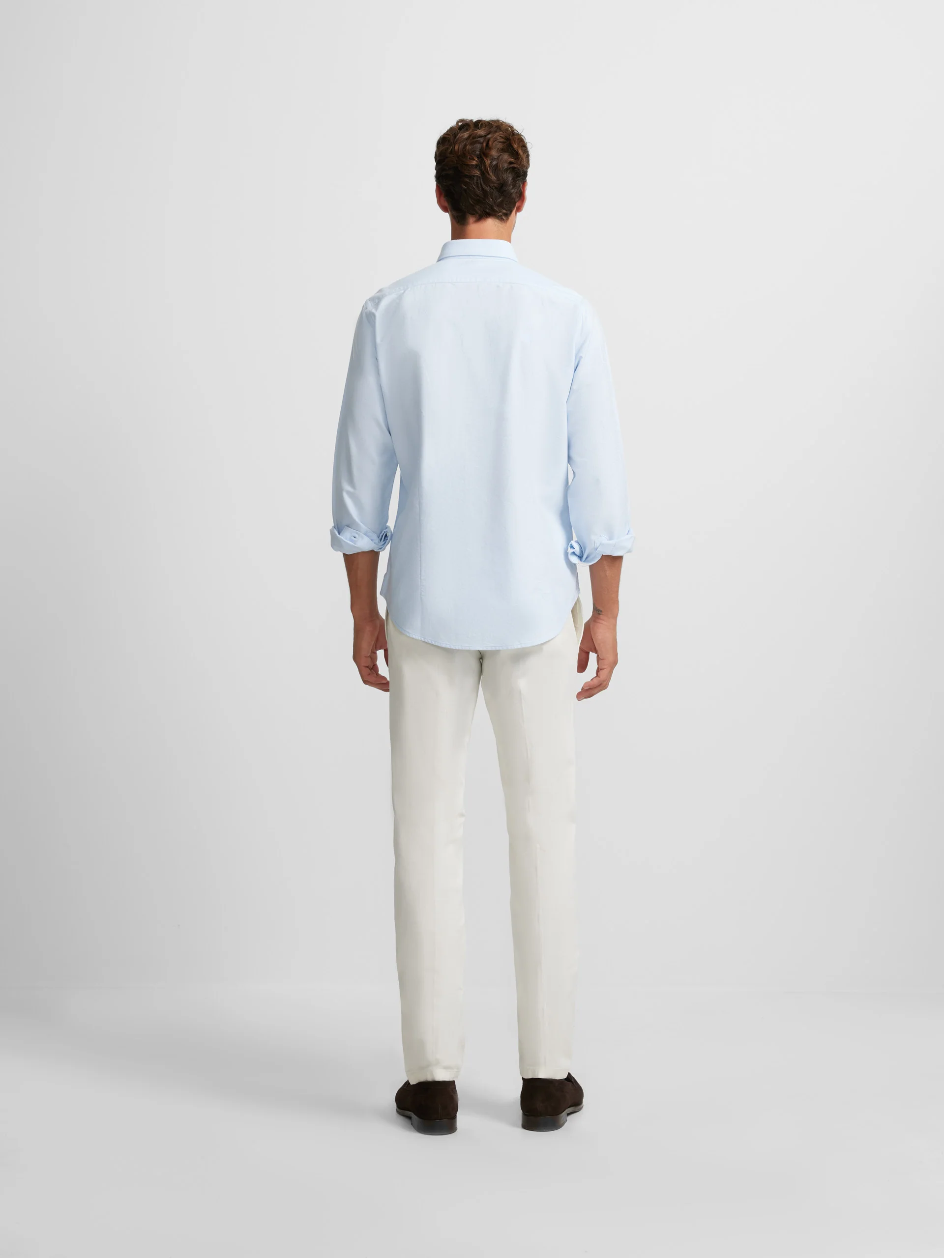 Camisa sport oxford celeste - Image 7
