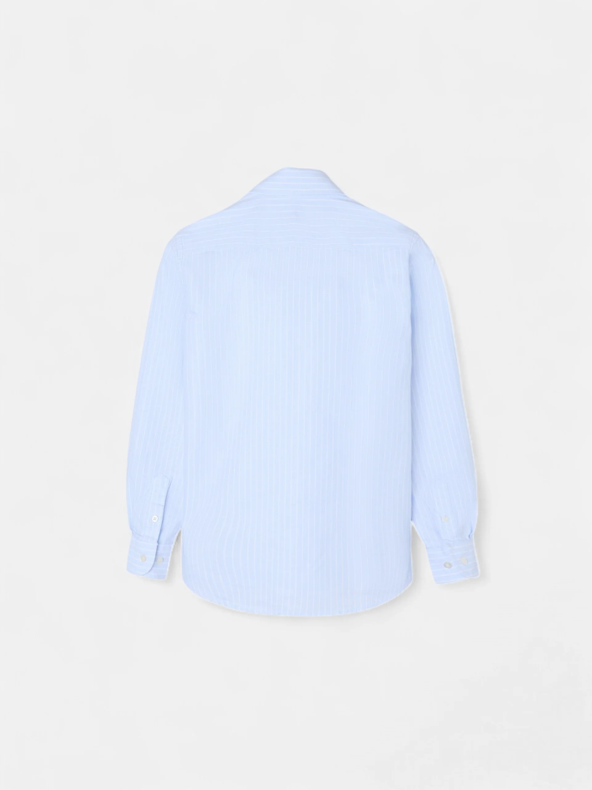 Camisa sport oxford kids celeste raya fina blanca - Image 8