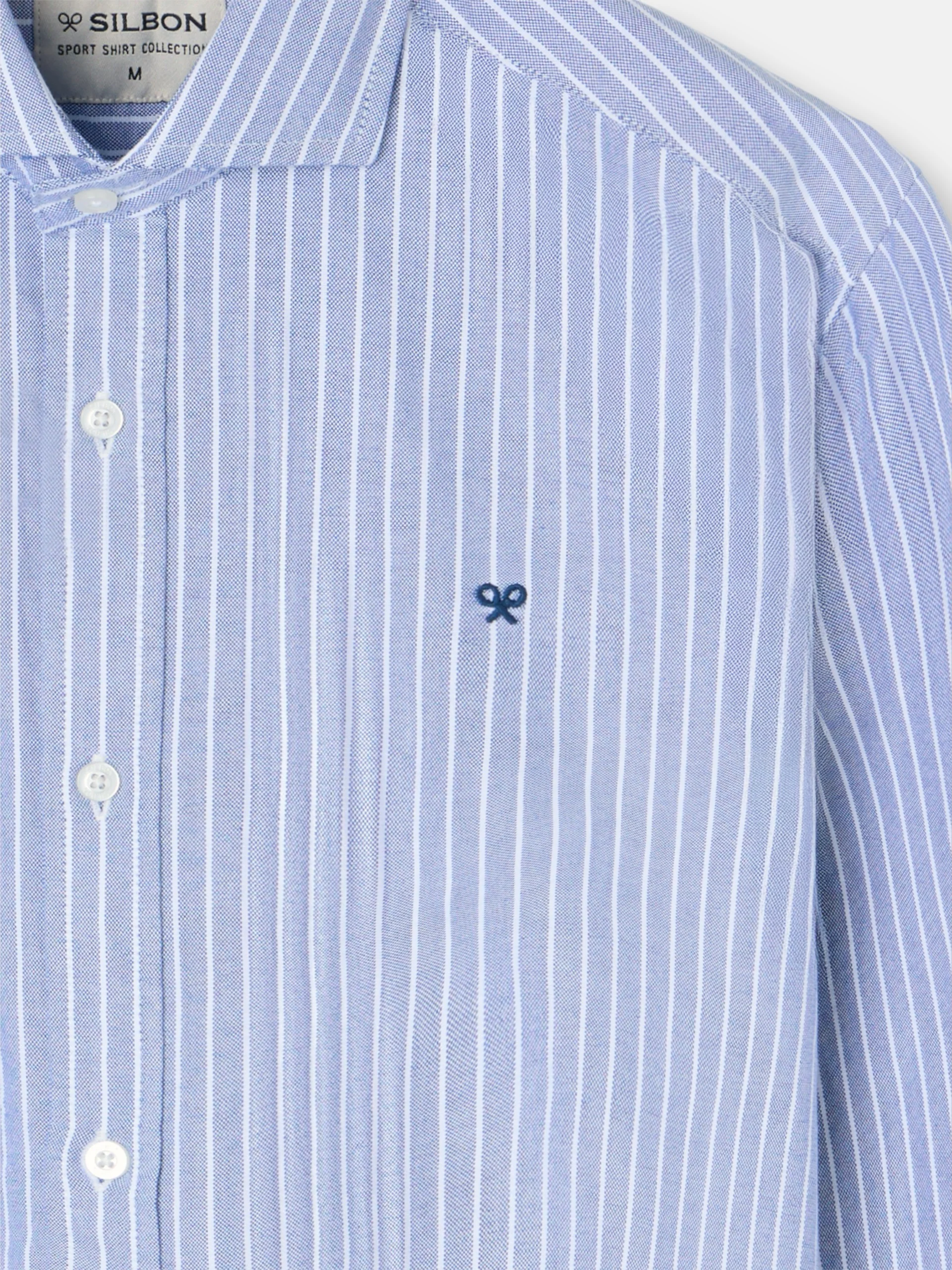 Camisa sport oxford navy raya fina blanca - Image 2
