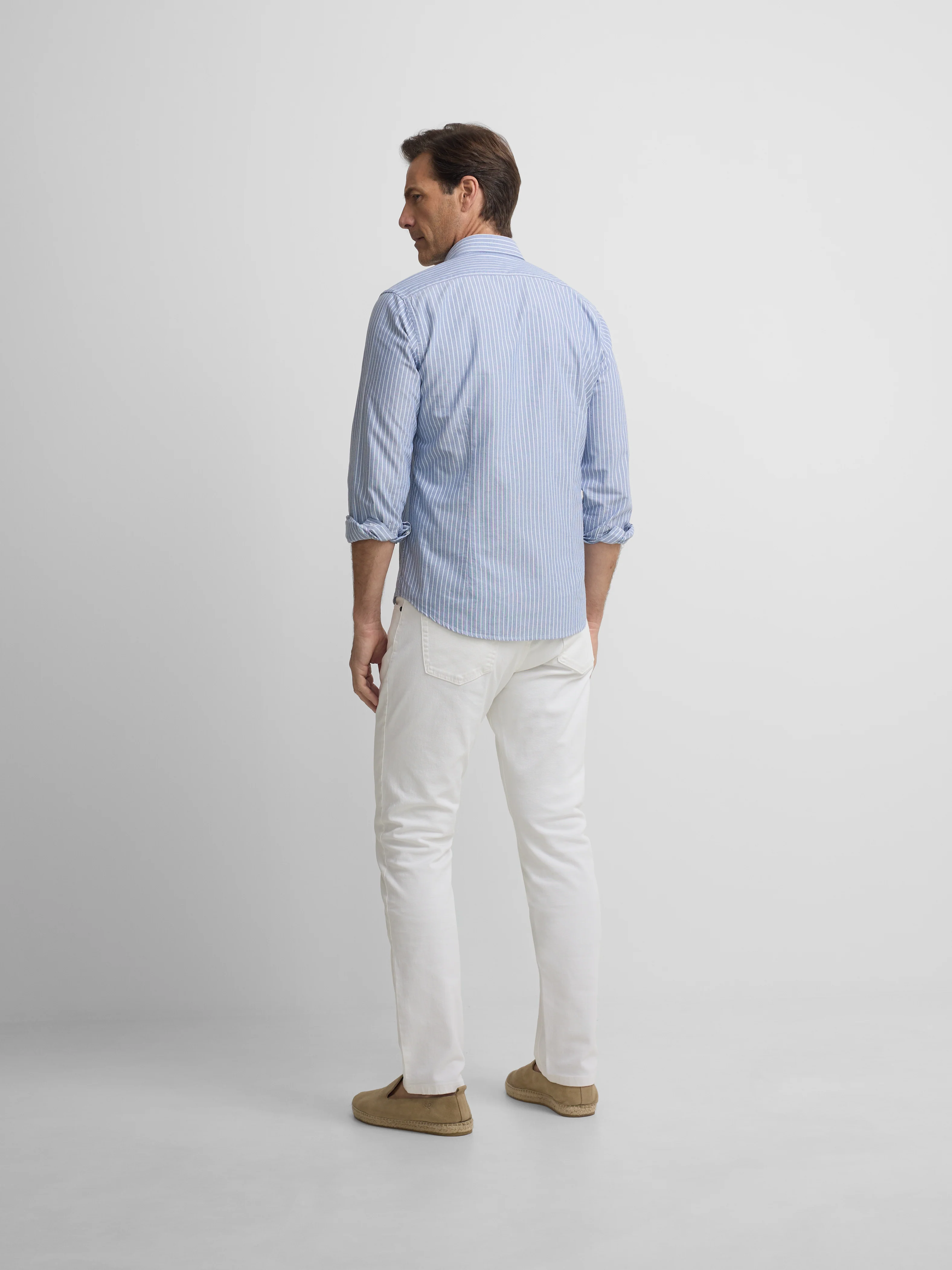 Camisa sport oxford navy raya fina blanca - Image 5