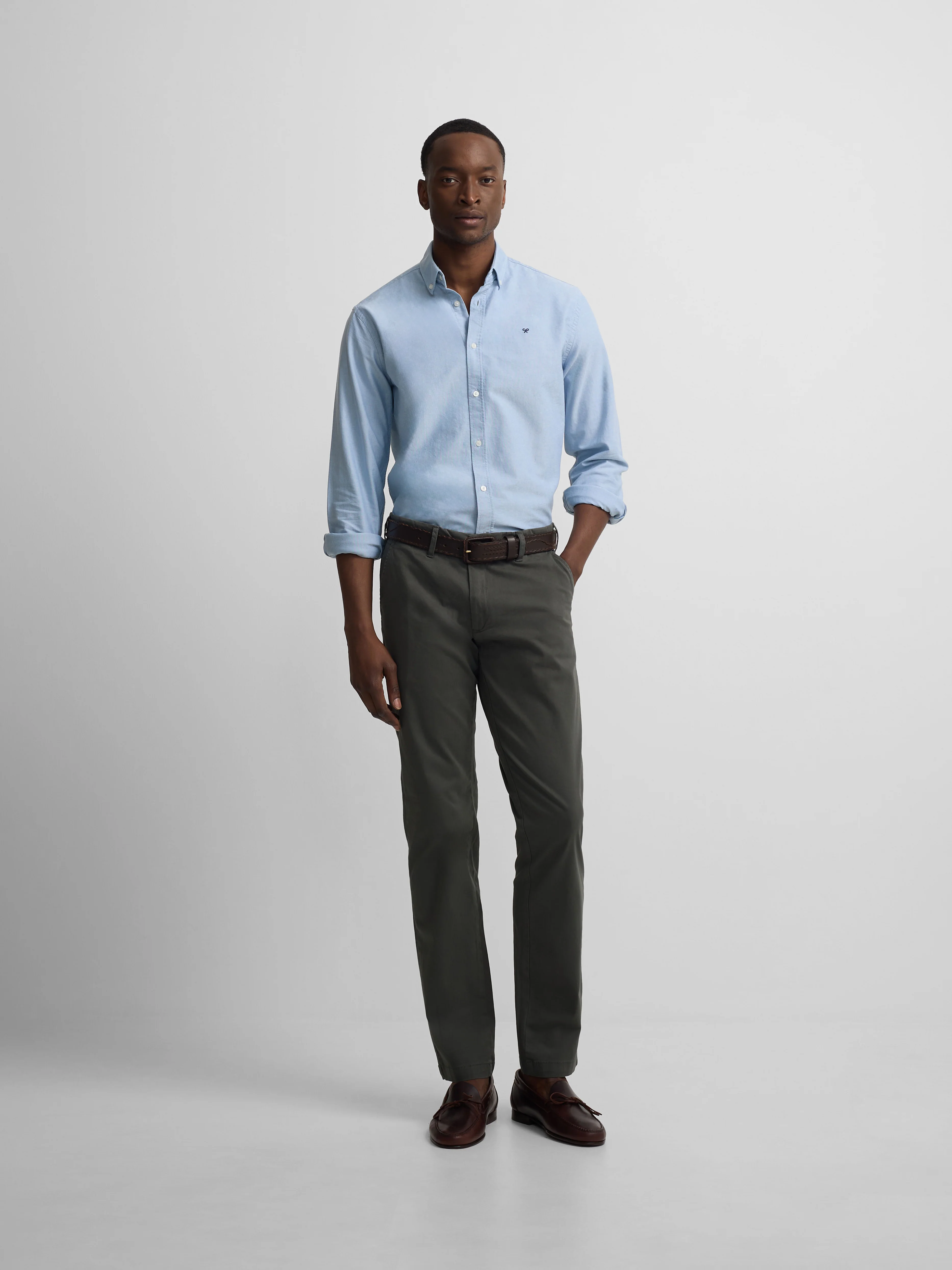Camisa sport oxford raqueta azul medio - Image 5