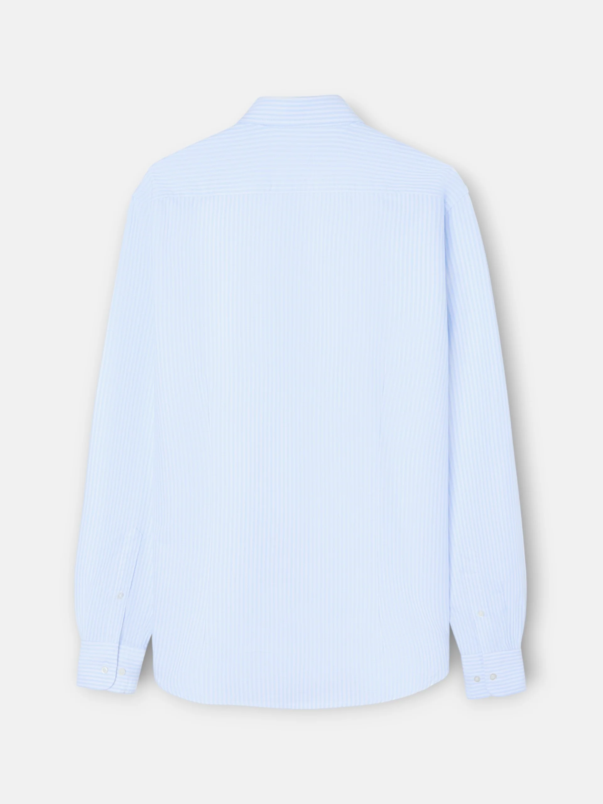 Camisa sport oxford raqueta rayas ancha celeste - Image 6