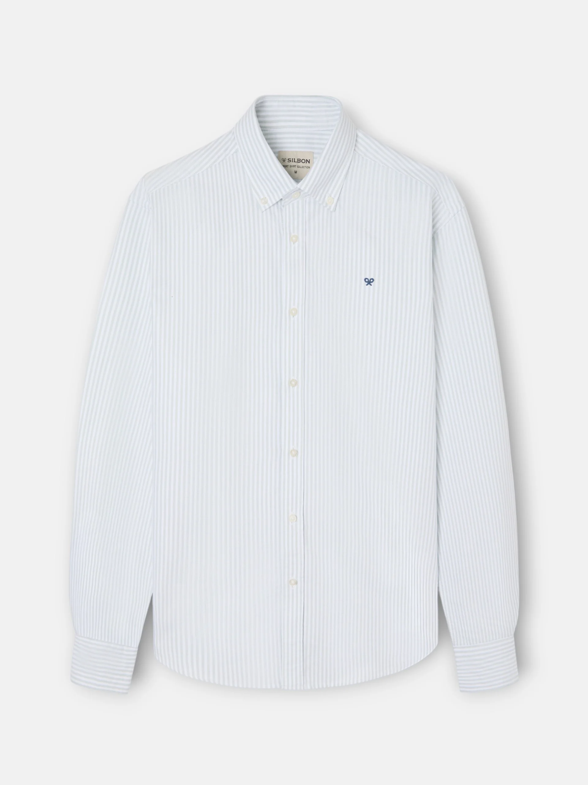 Camisa sport oxford raqueta rayas ancha verde - Image 6