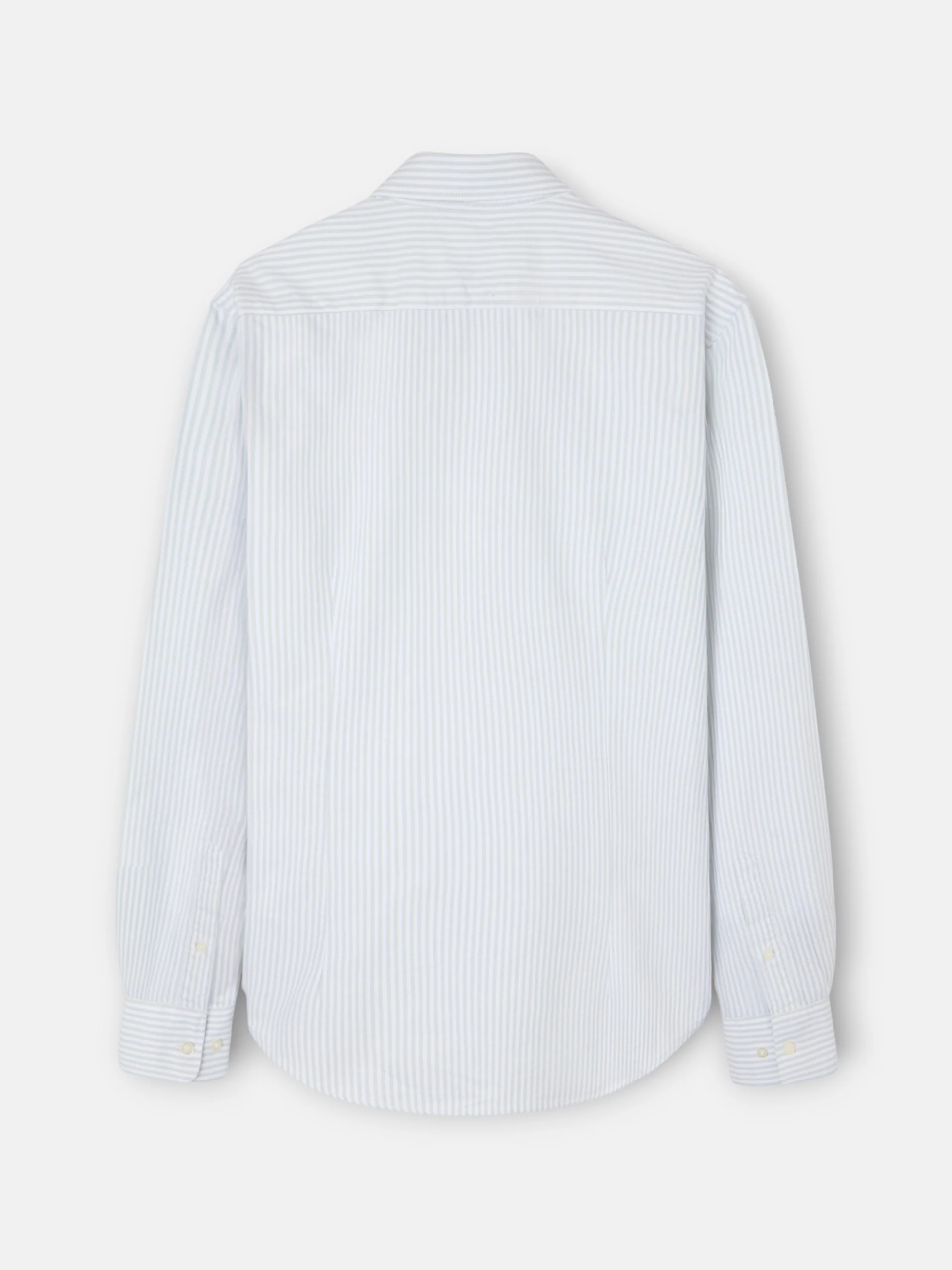 Camisa sport oxford raqueta rayas ancha verde - Image 7
