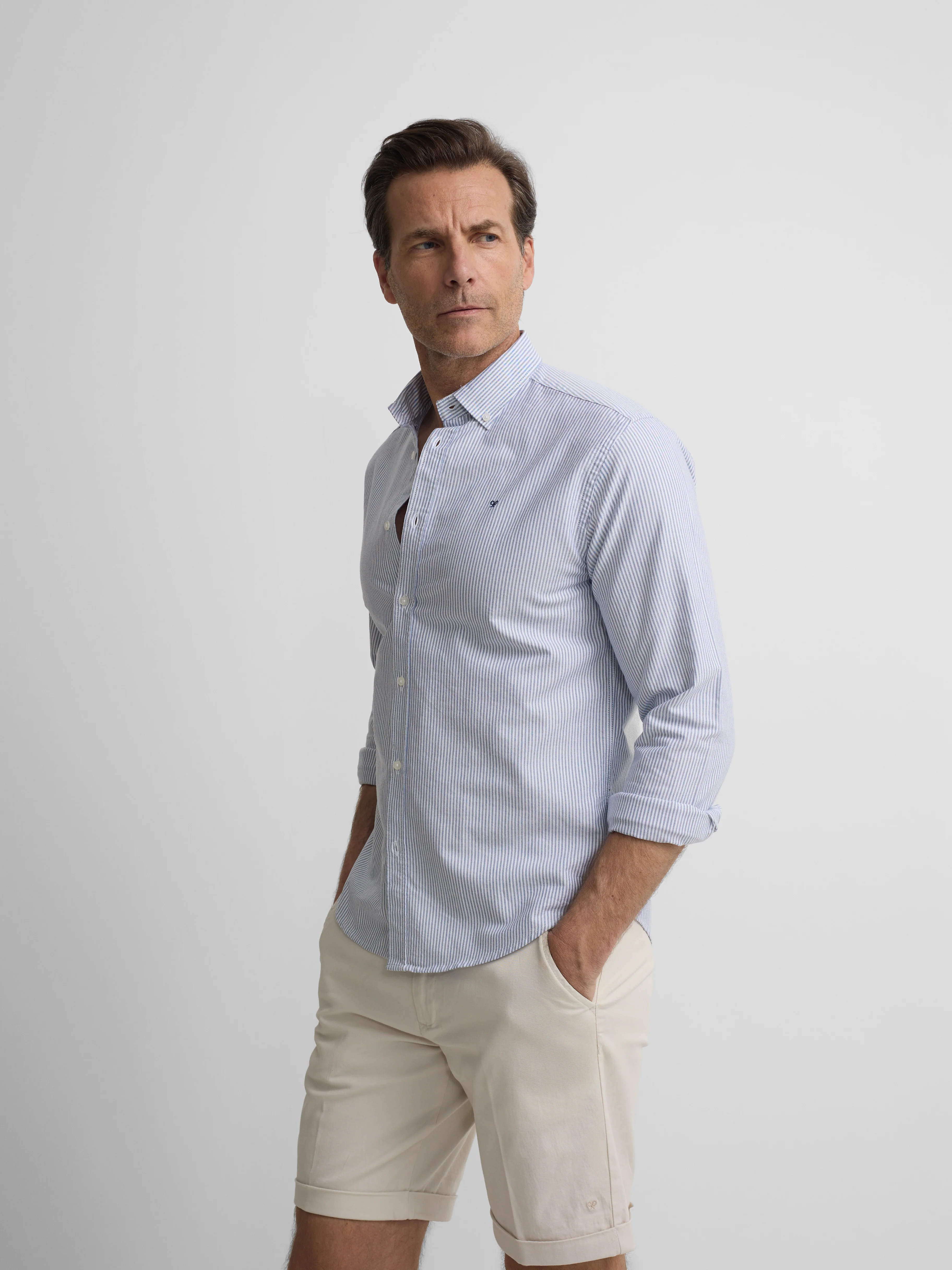 Camisa sport oxford raqueta rayas navy - Image 3