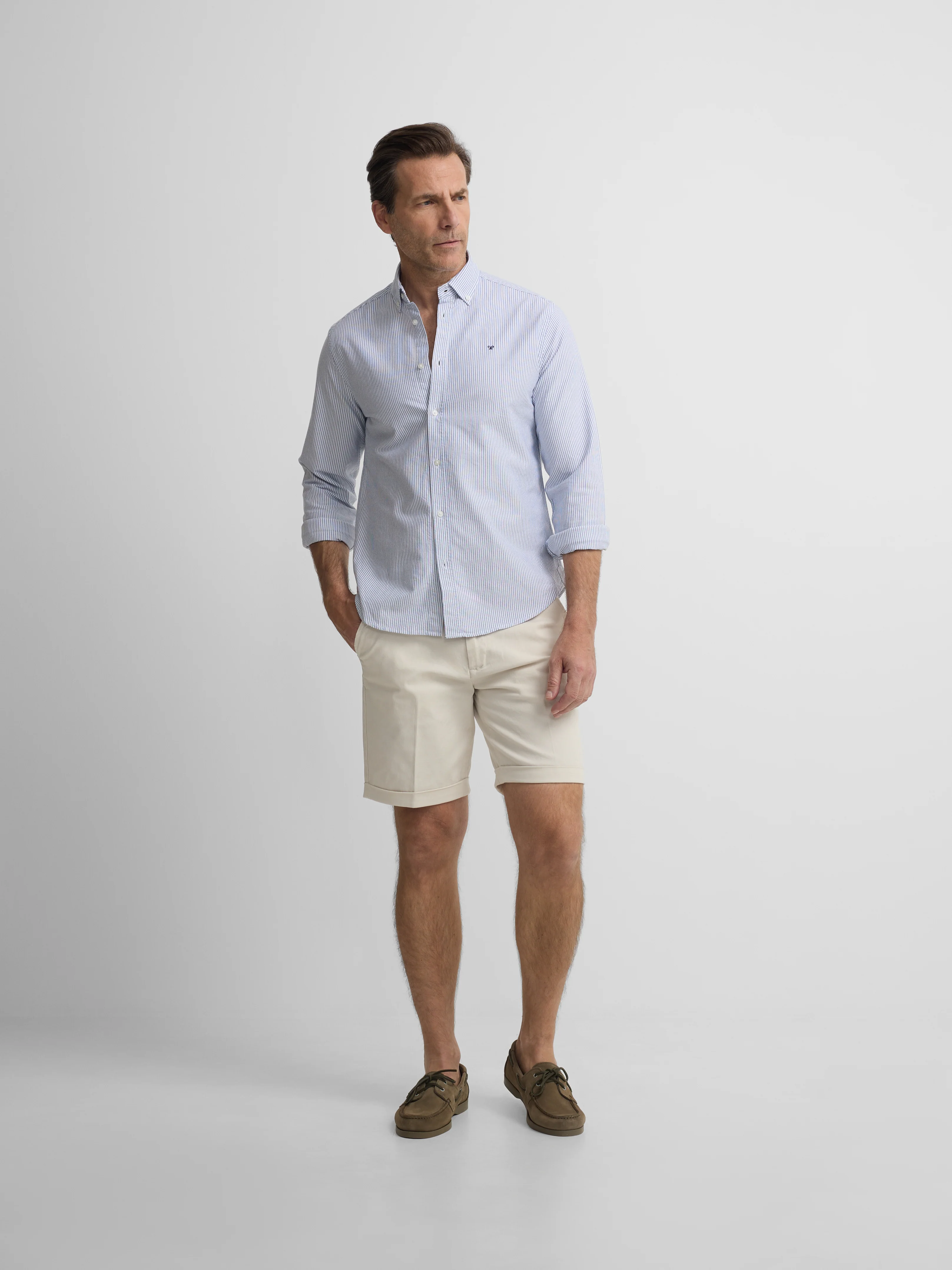 Camisa sport oxford raqueta rayas navy - Image 4