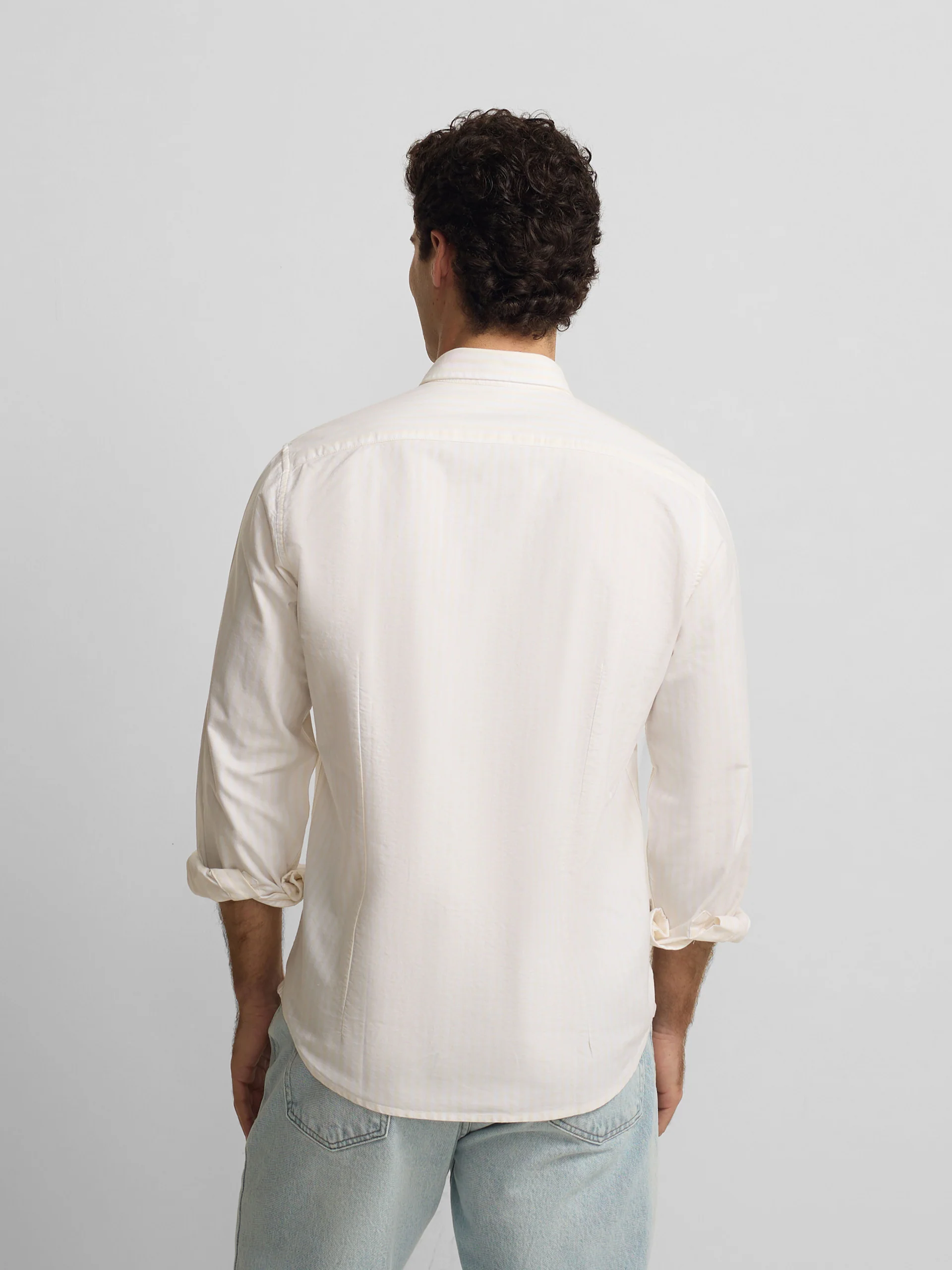 Camisa sport oxford raya media amarilla - Image 6
