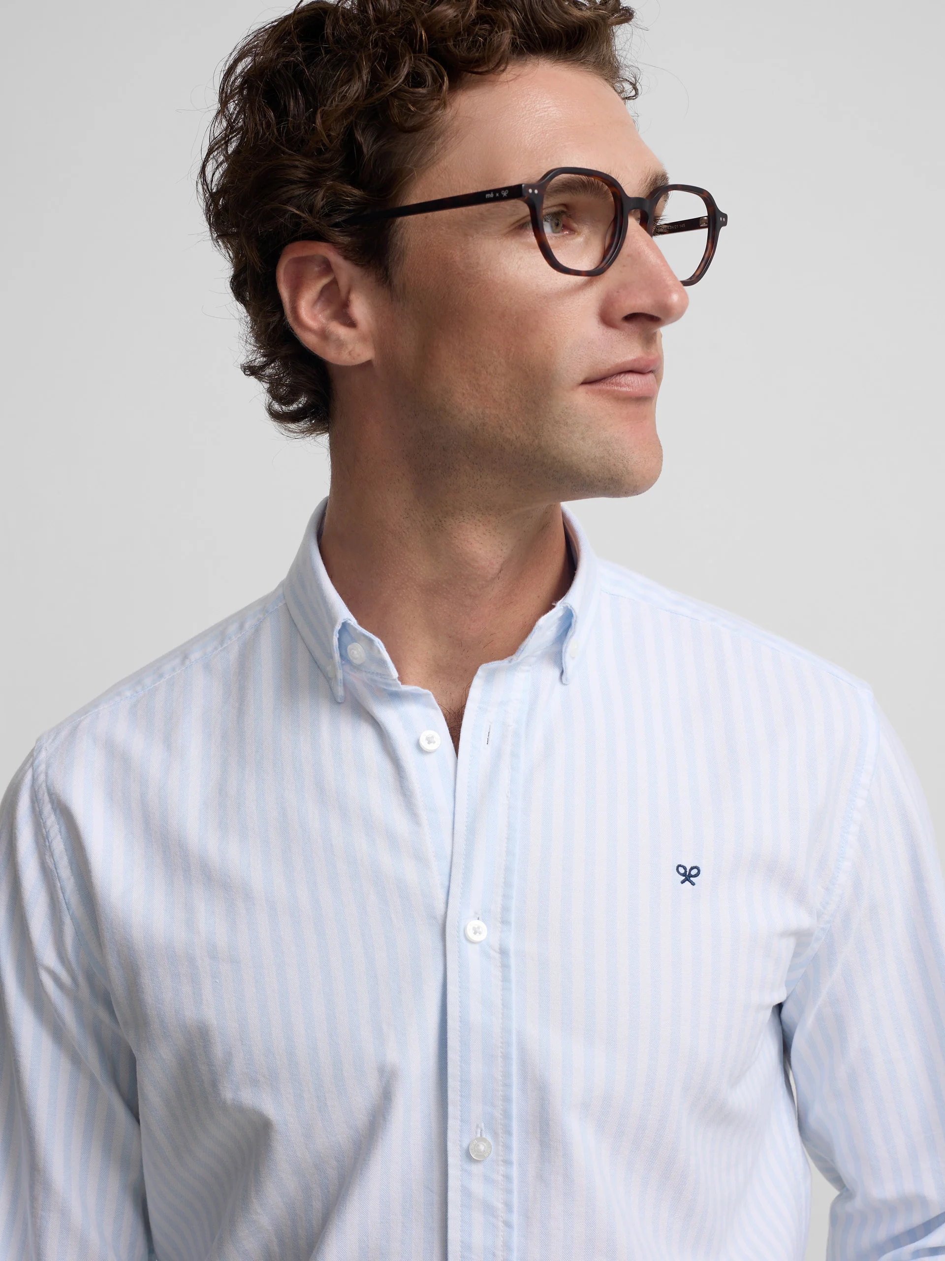 Camisa sport oxford raya media celeste - Image 4