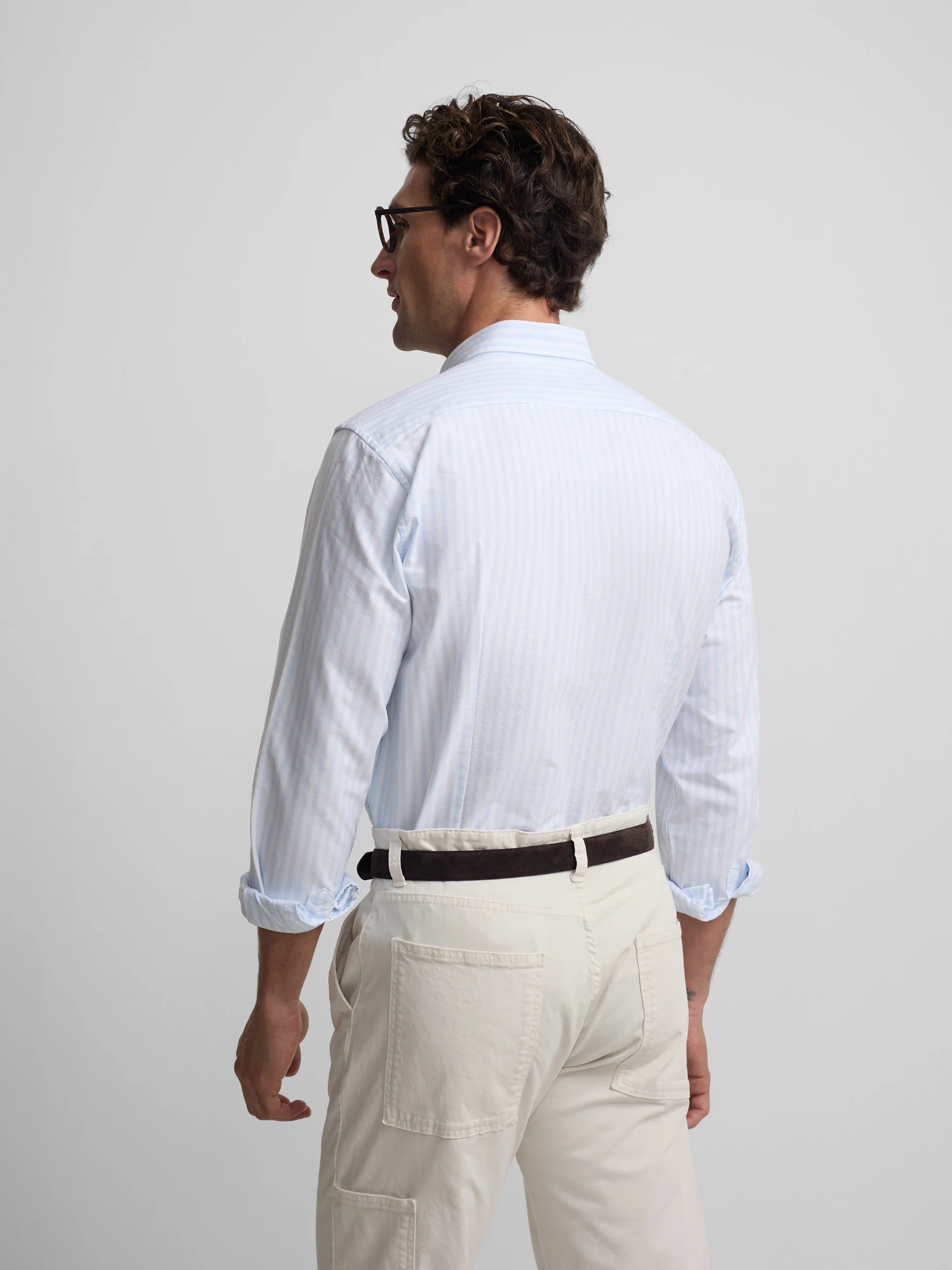Camisa sport oxford raya media celeste - Image 6