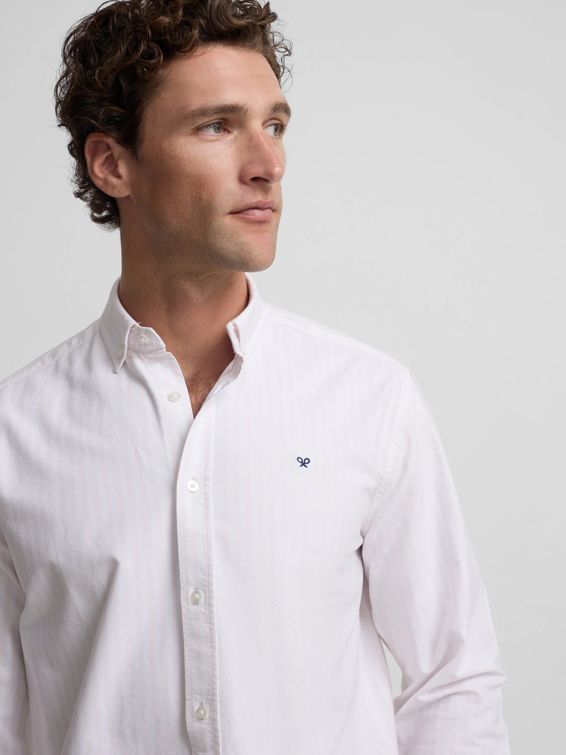 Camisa sport oxford raya media rosa - Image 3