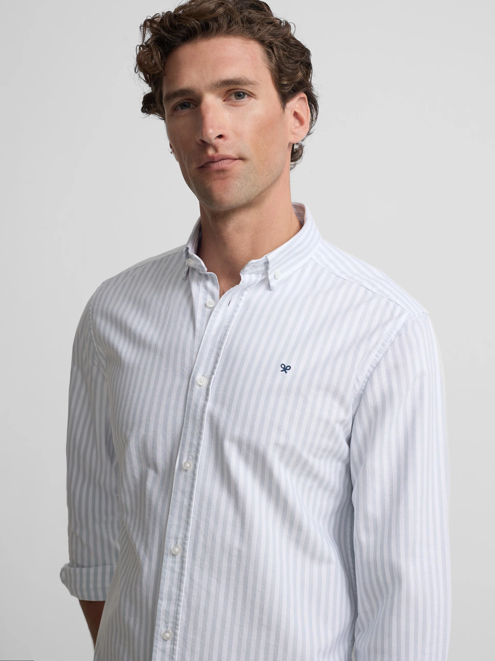Camisa sport oxford raya media verde claro - Image 3