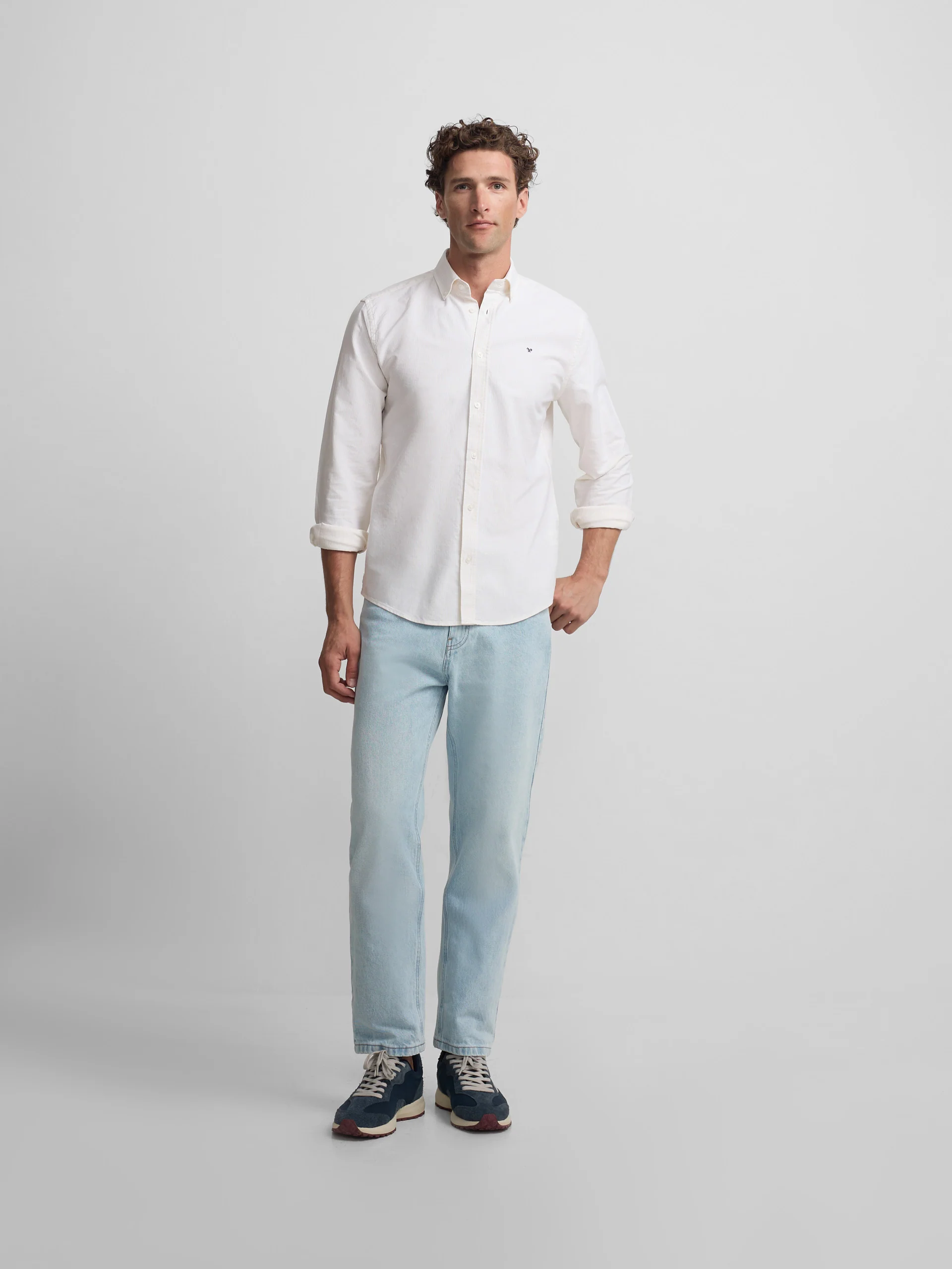 Camisa sport oxford rayas amarilla - Image 4