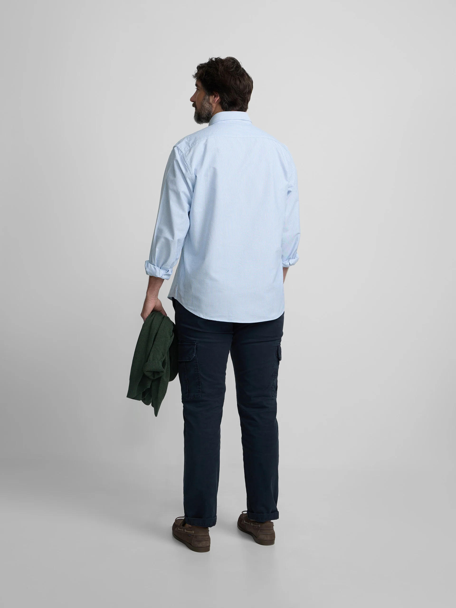 Camisa sport oxford rayas azul - Image 11